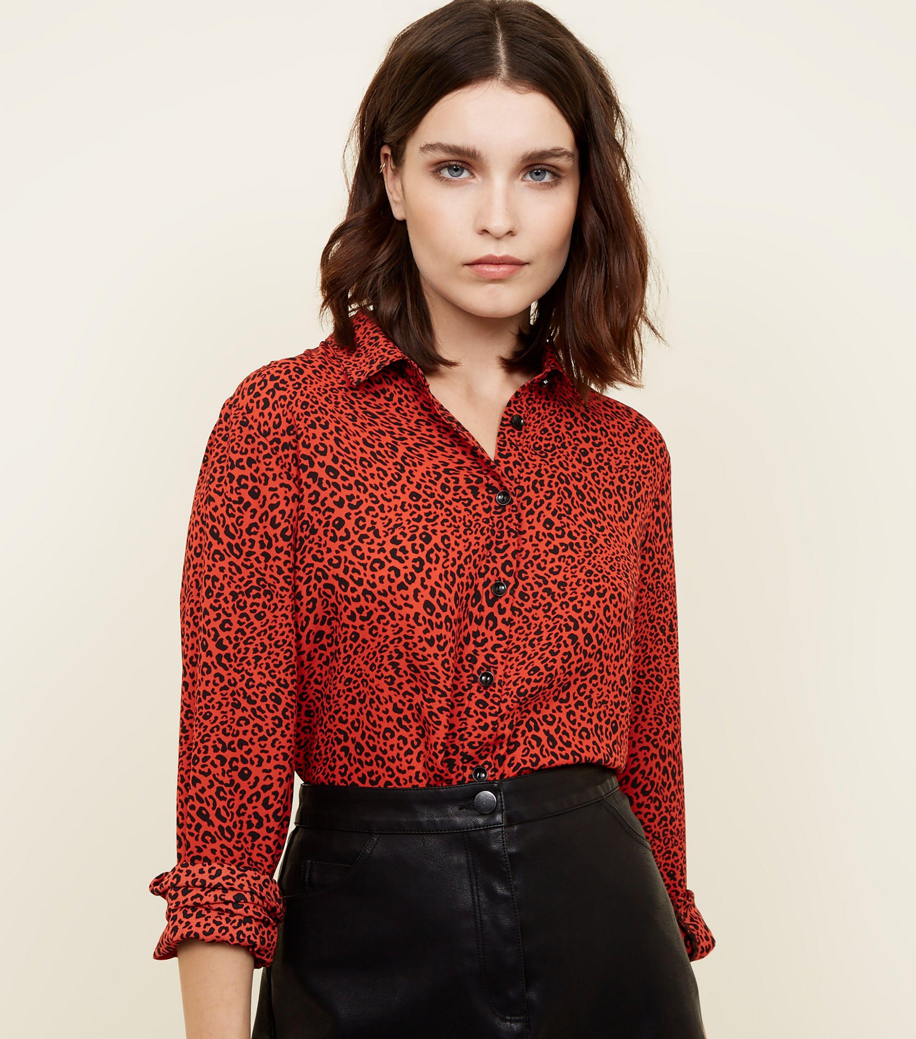 red leopard print top new look