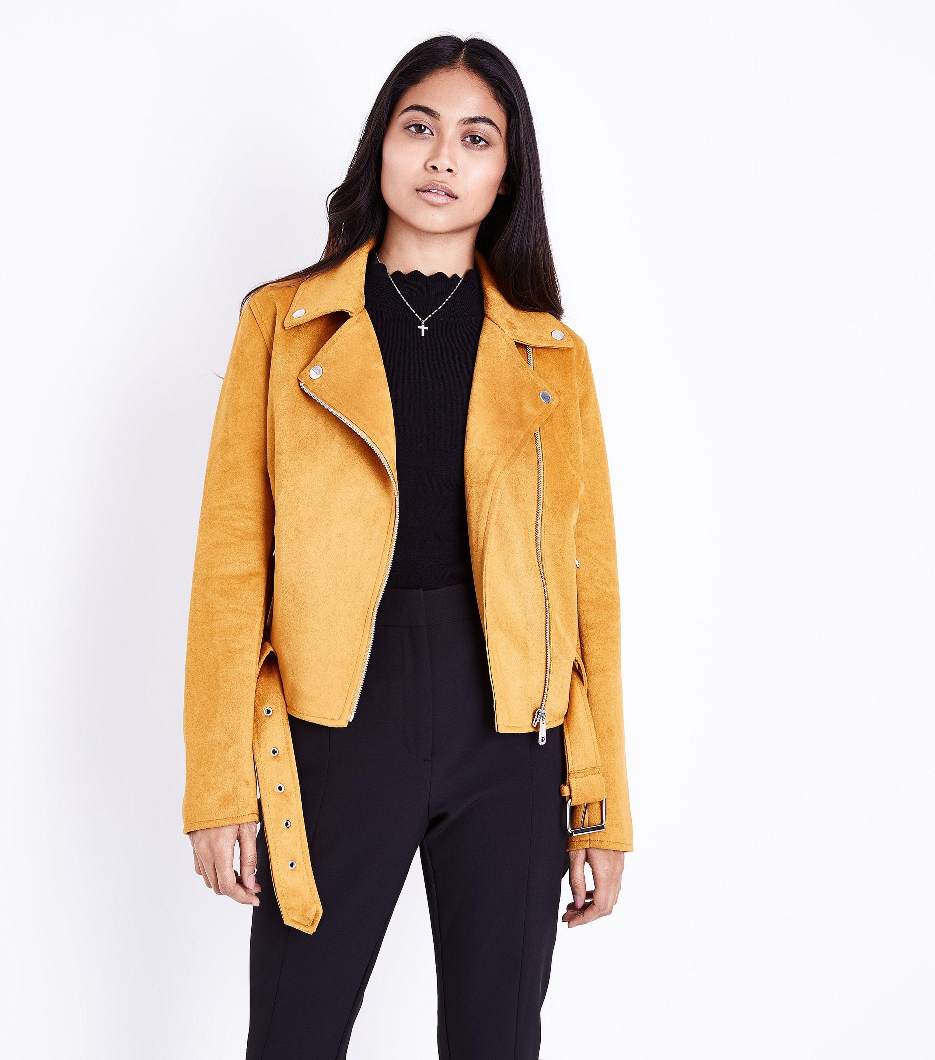 mustard coat new look