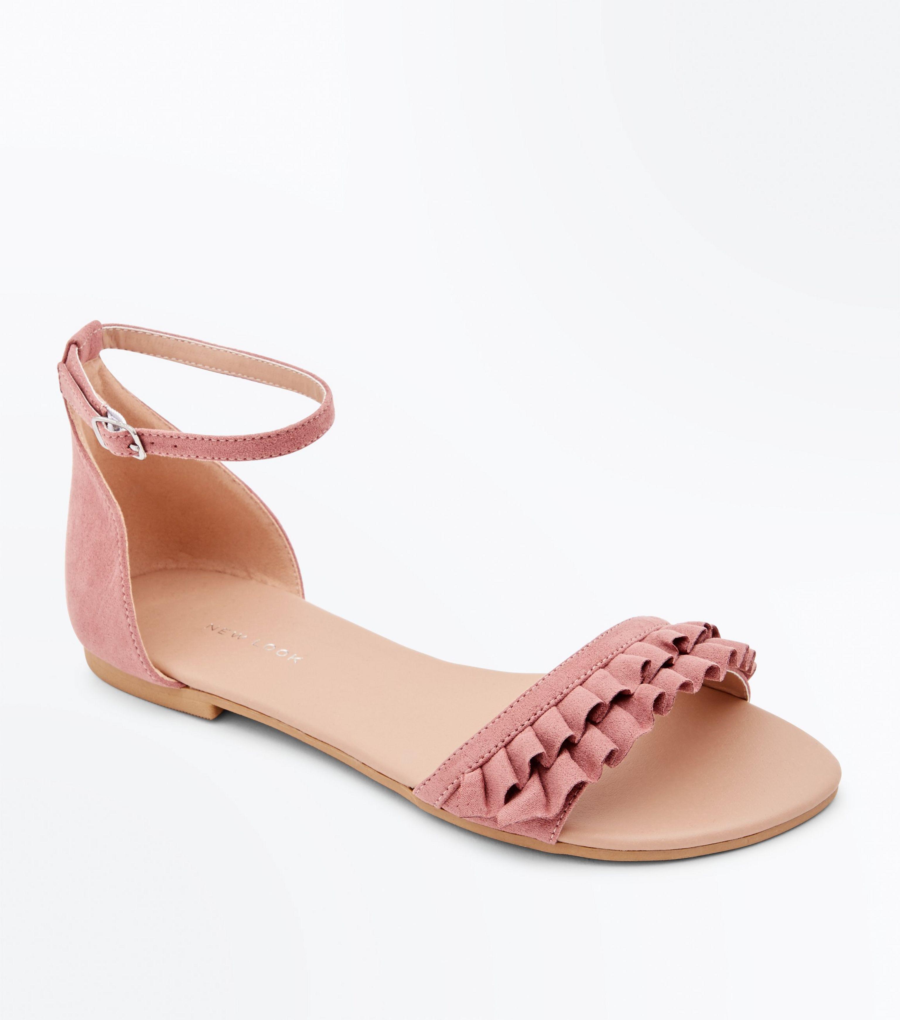 pink sandals wide fit