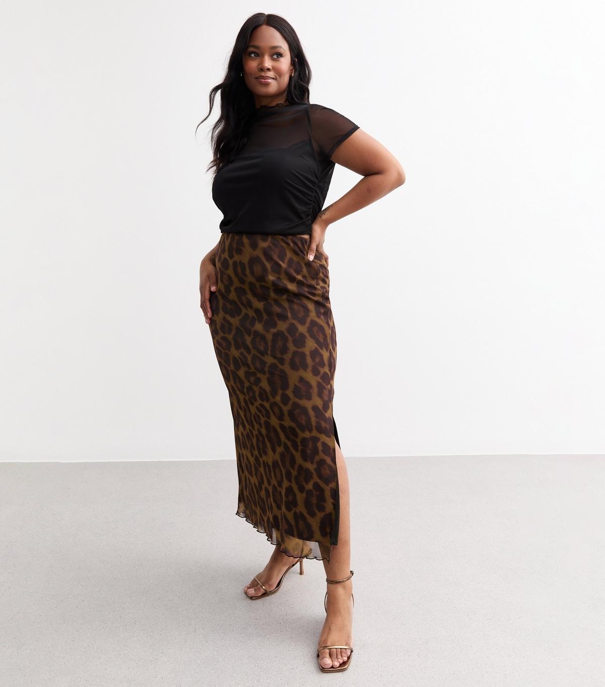 Plus size animal print midi skirt best sale