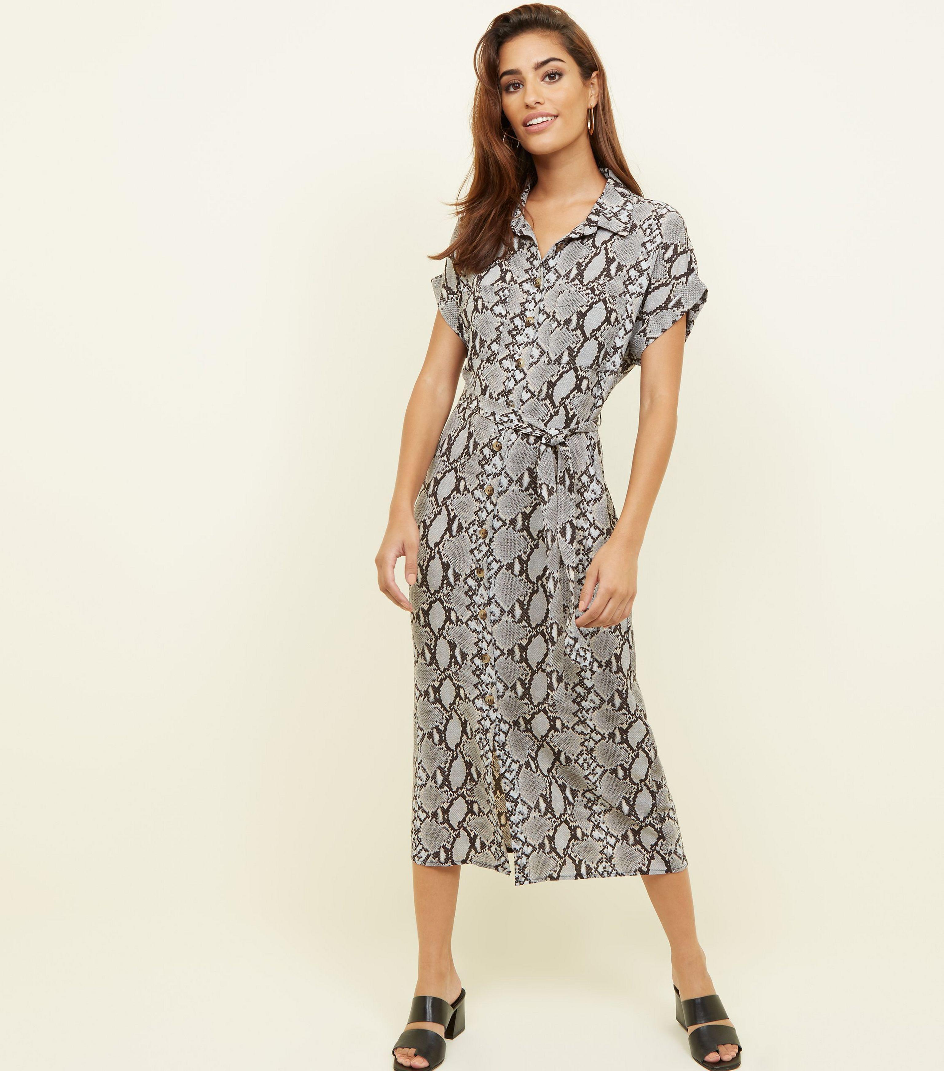 new look snake print dress