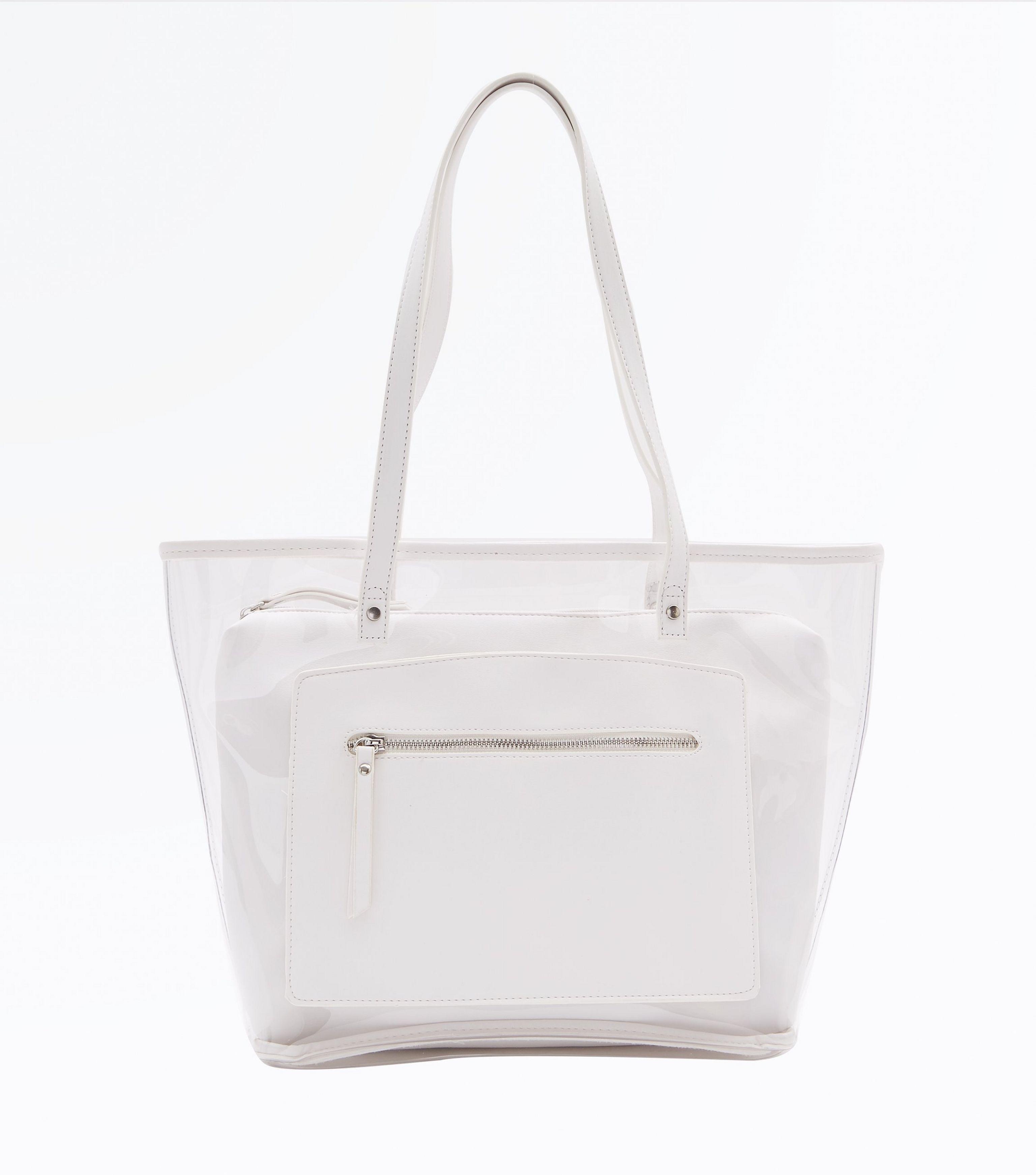 white handbag new look