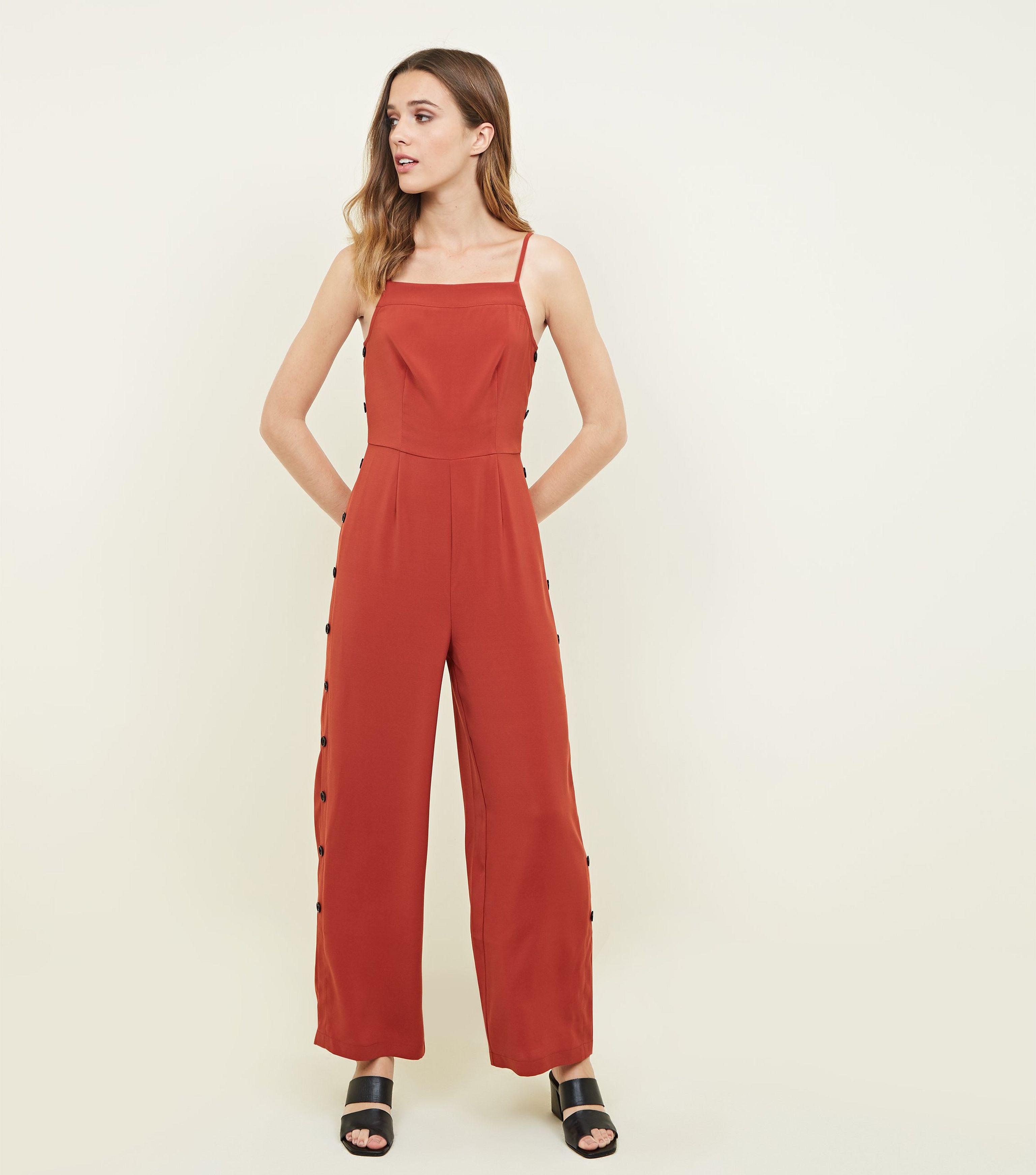 new look rust jumpsuit