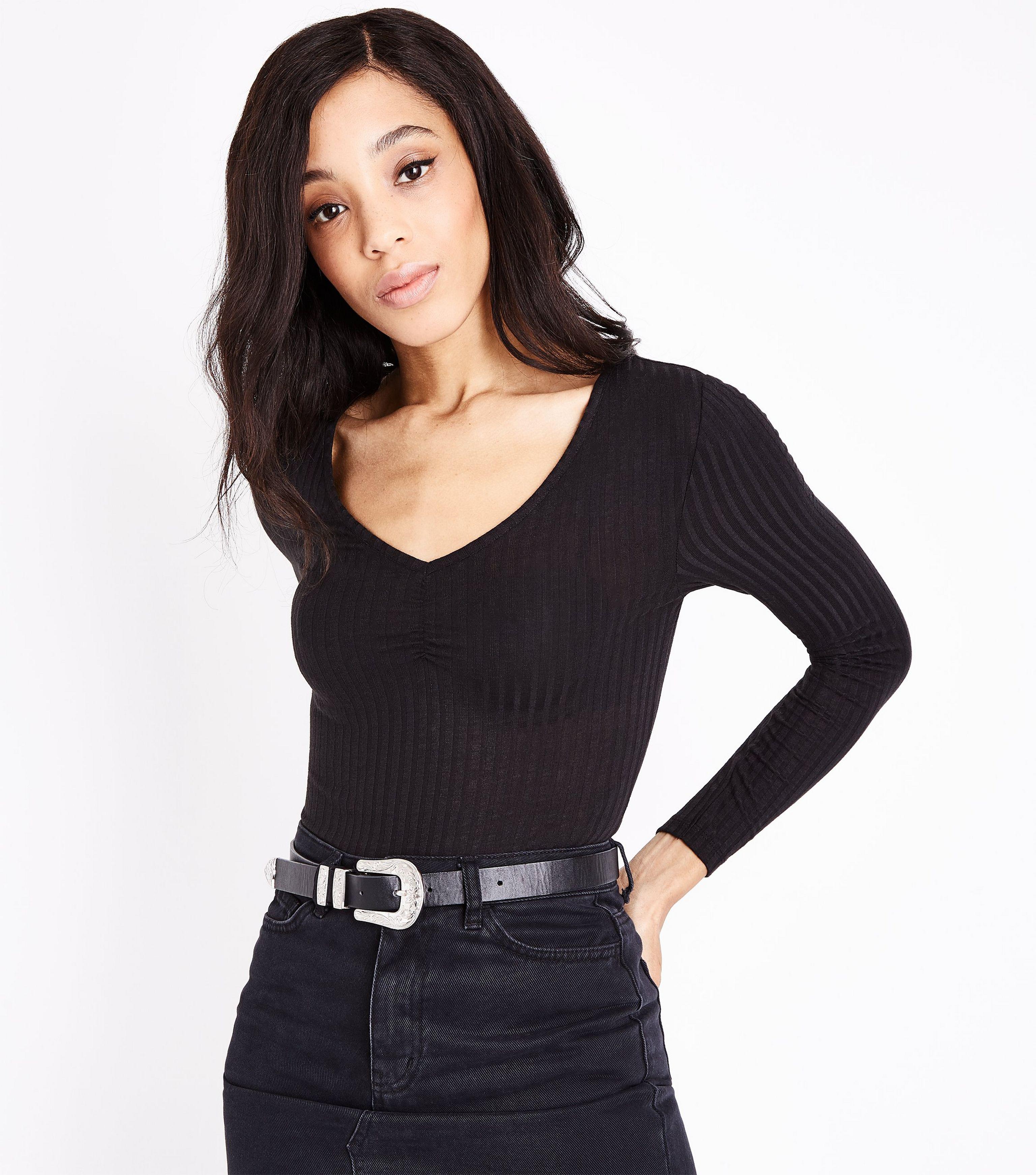 tall black bodysuit