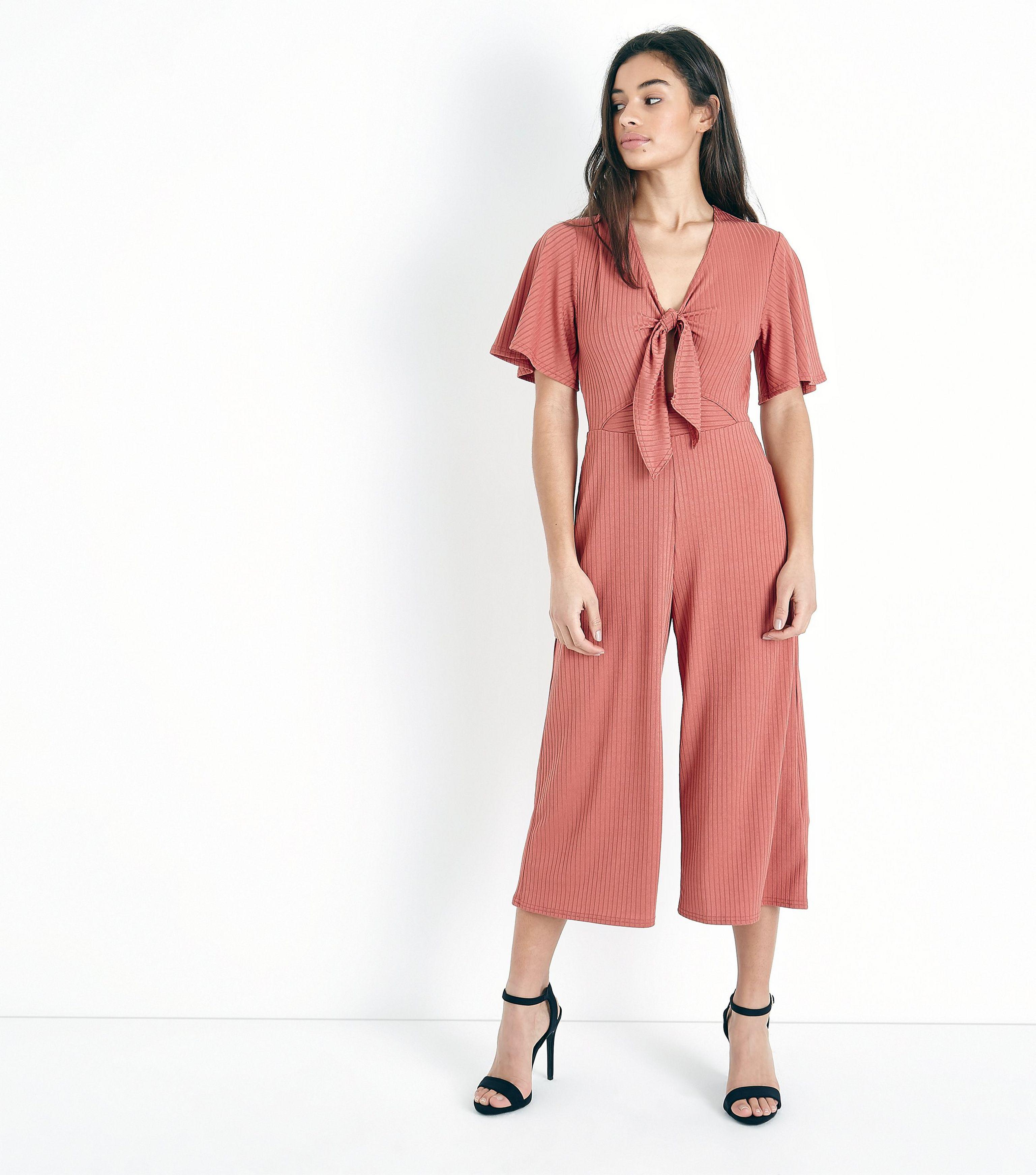 new look rust jumpsuit