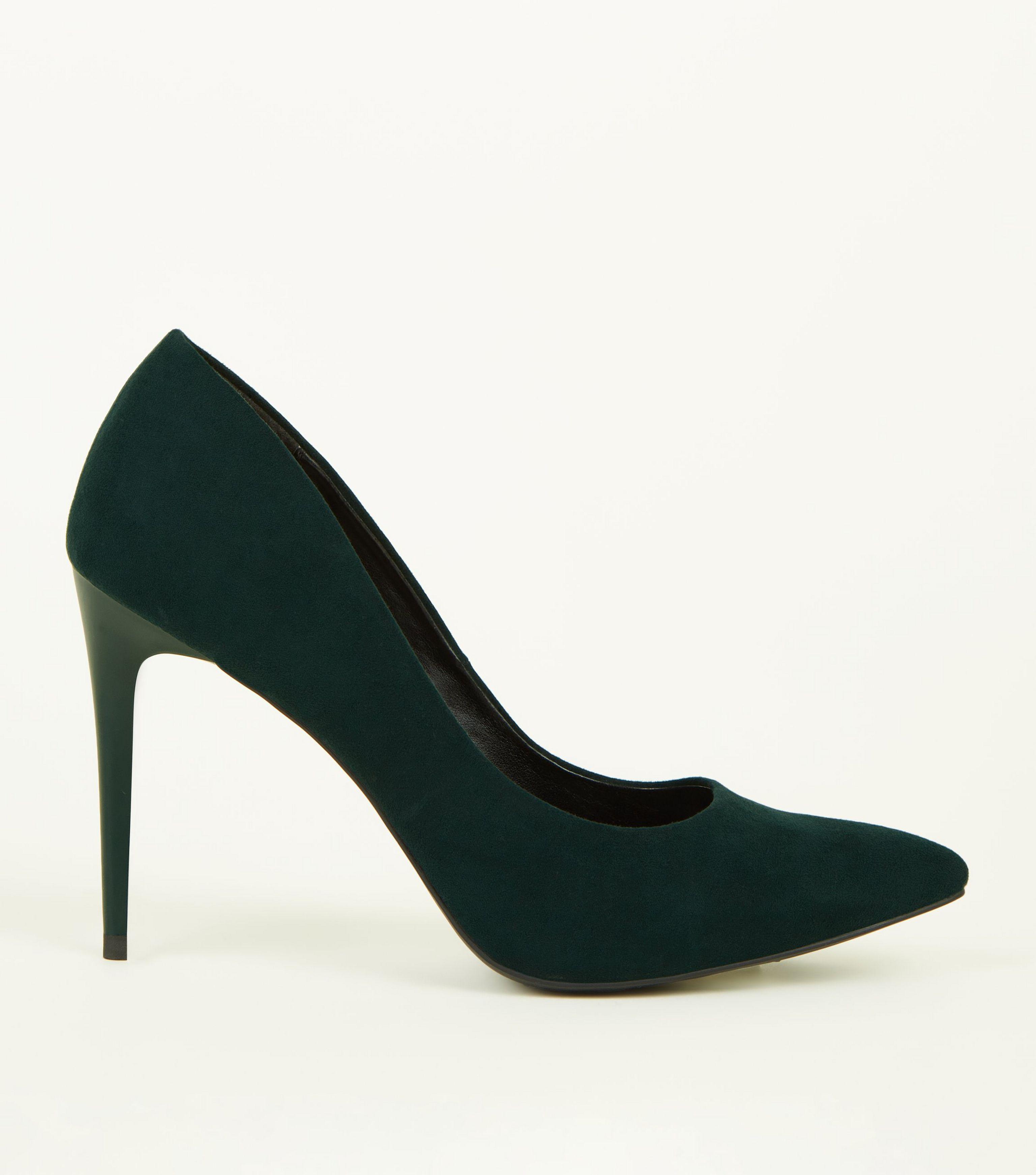dark green stilettos