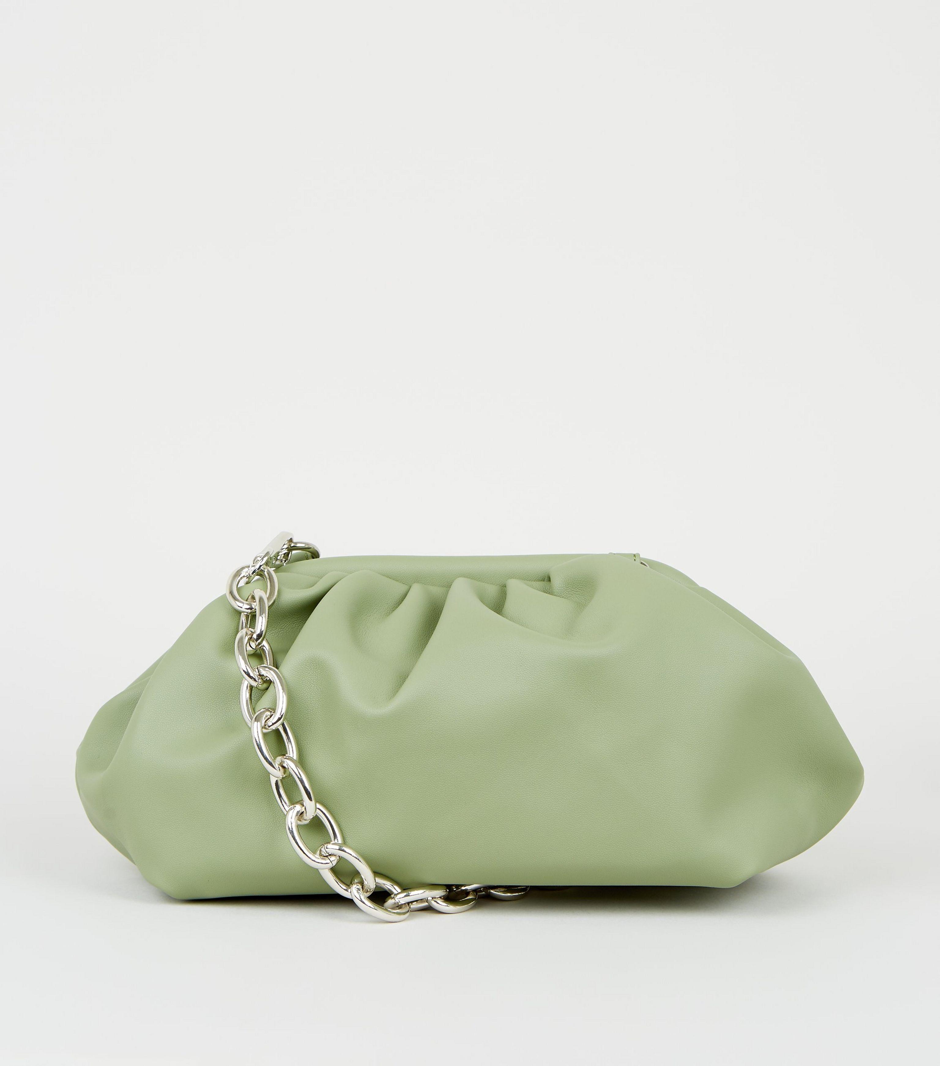 green clutch bag new look
