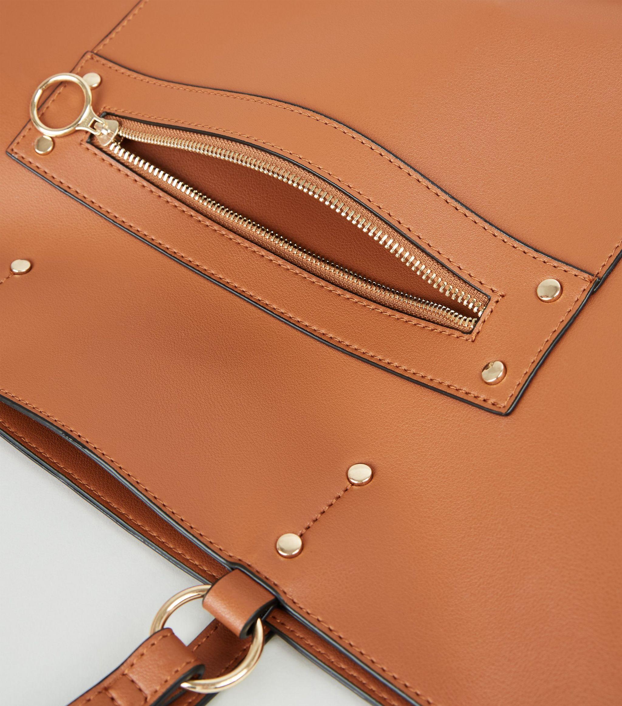 leather look tote bag
