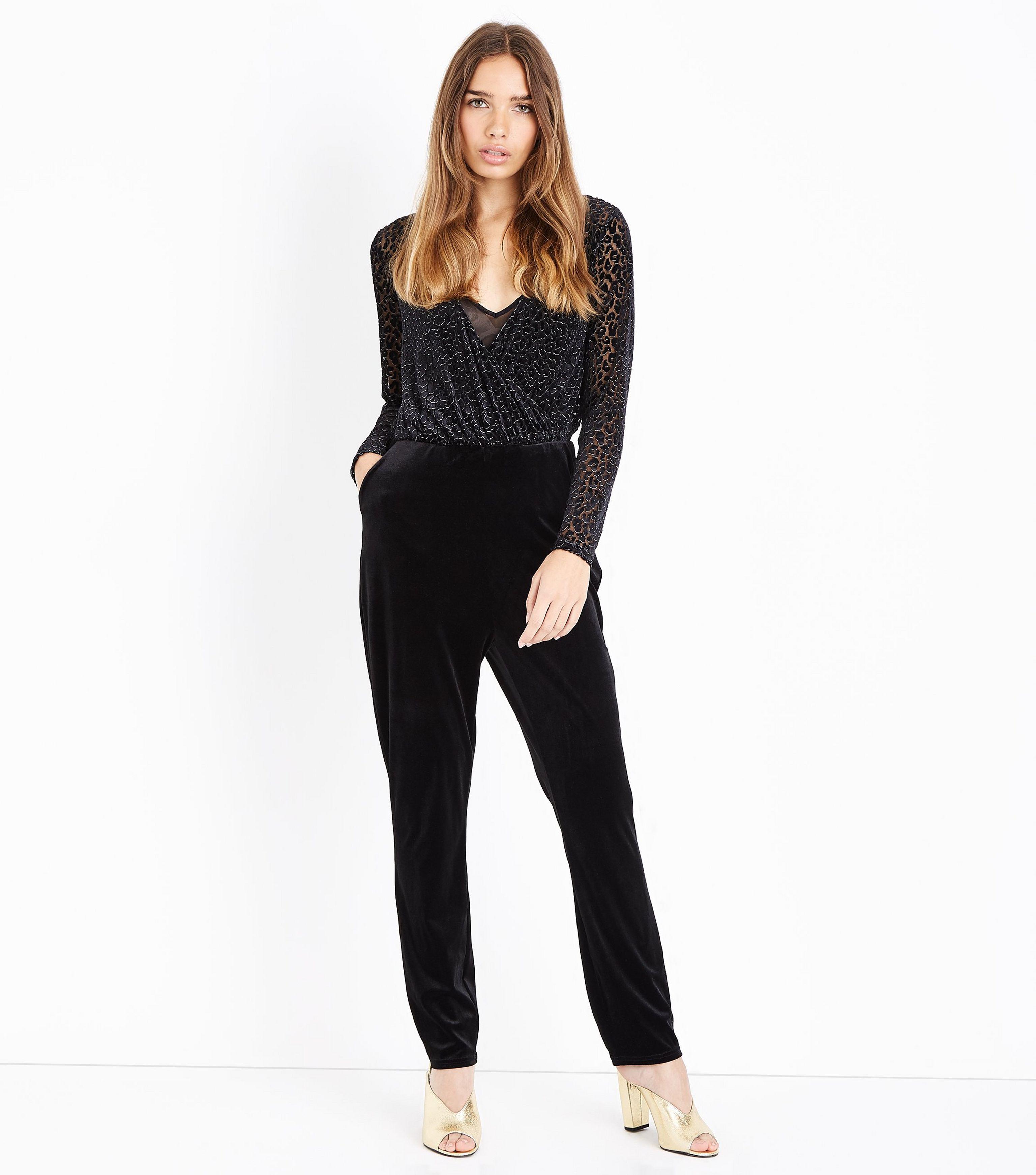 velvet leopard jumpsuit