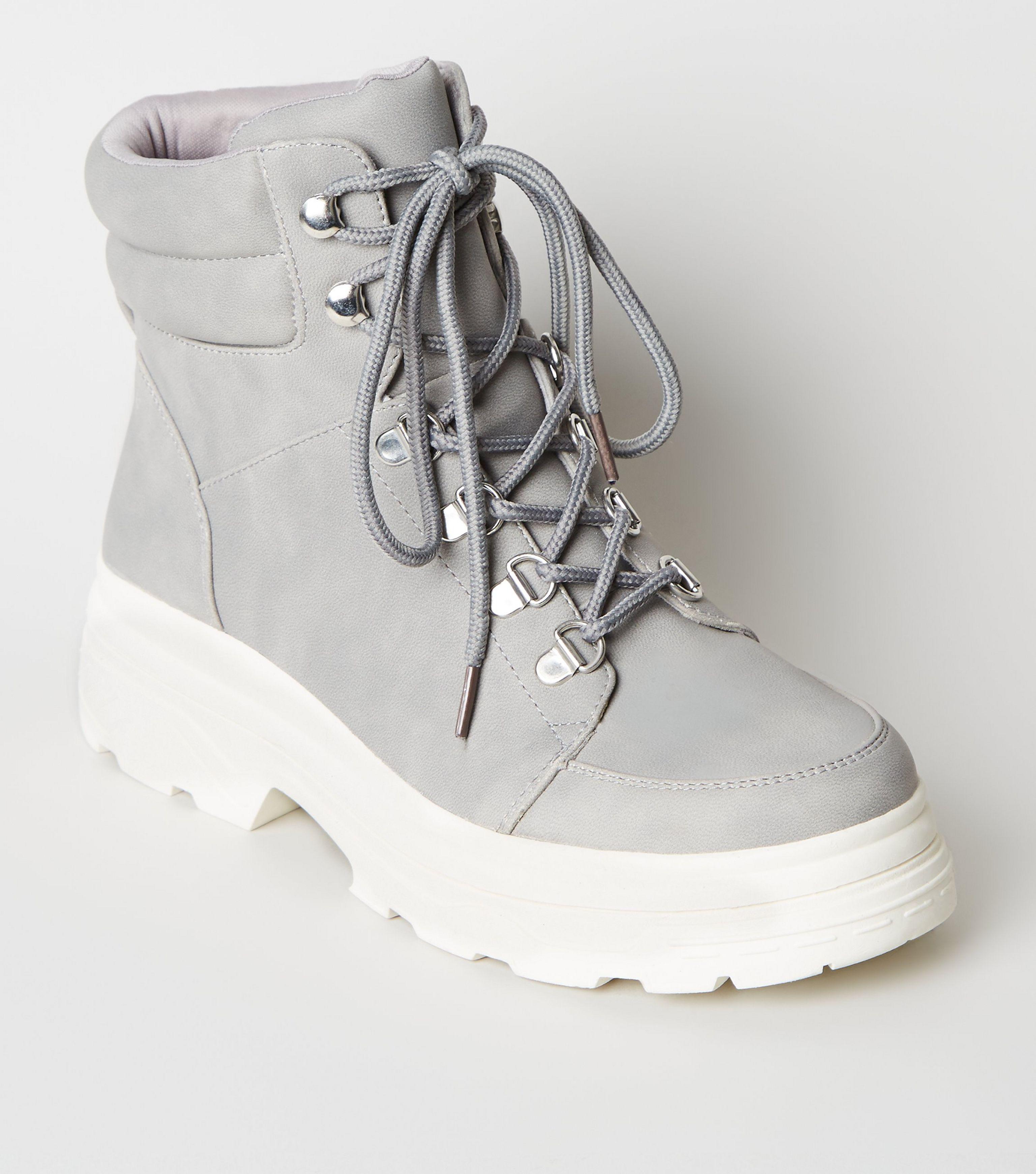 new look grey boots