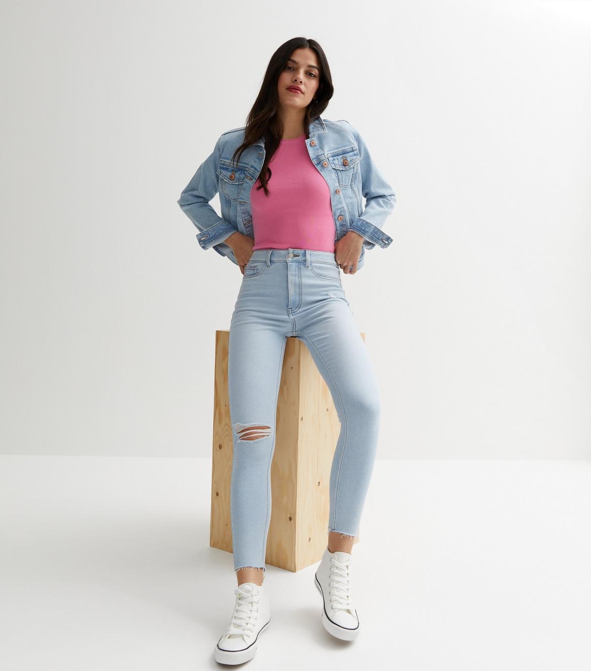 High Waisted New Look Ripped Jeans Denim Hallie New Look New