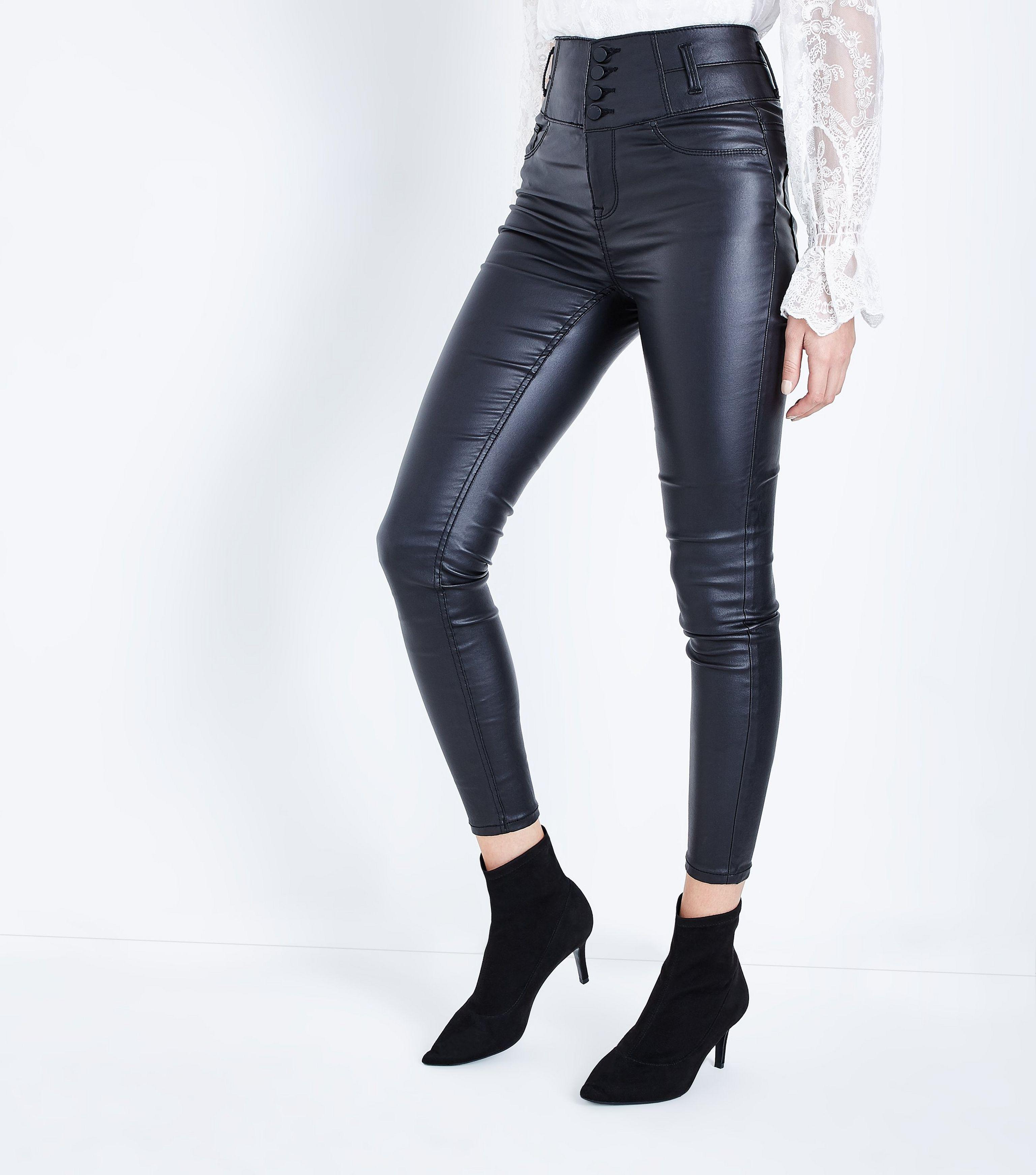 new look hallie coated jeans