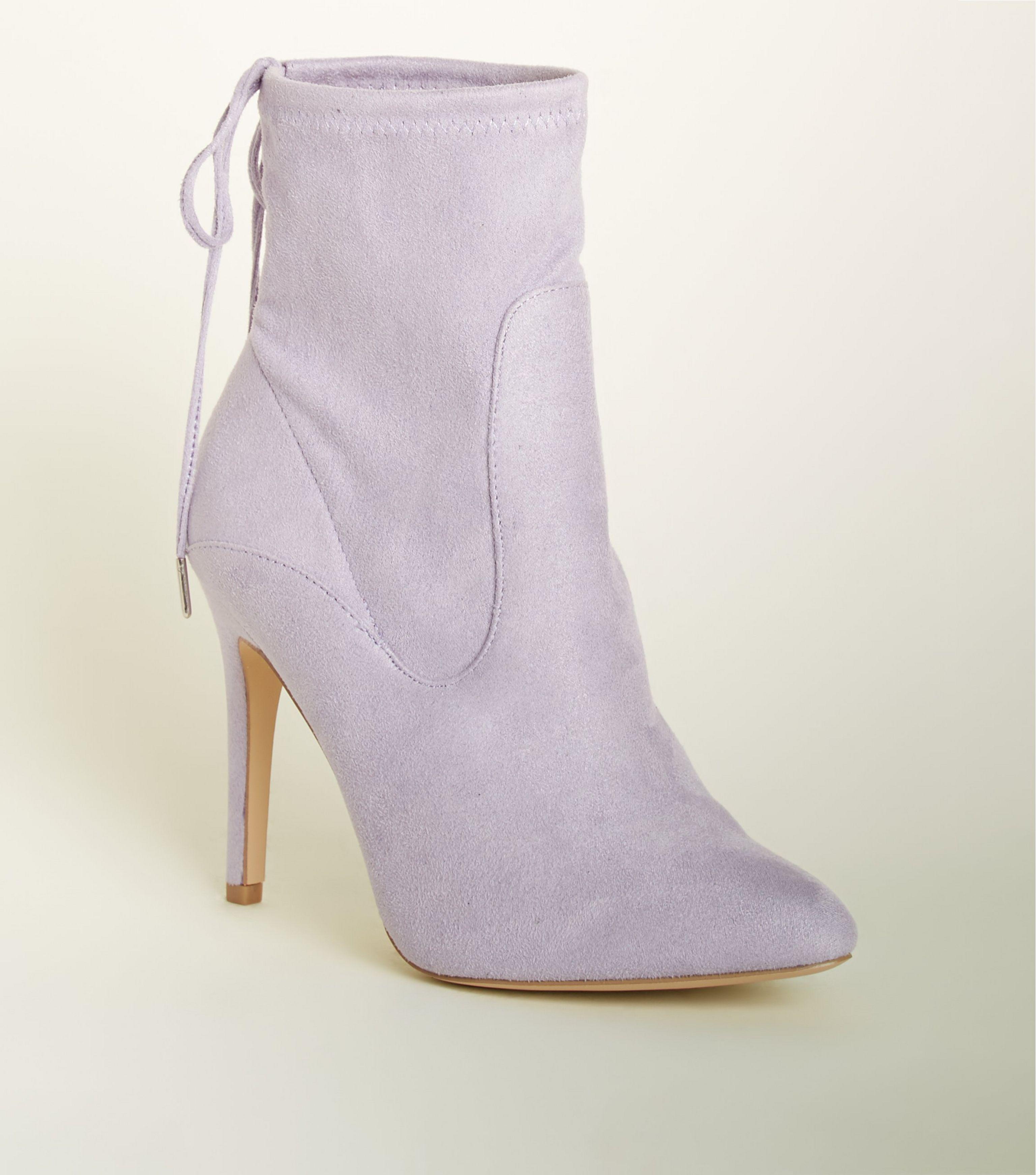new look lilac boots