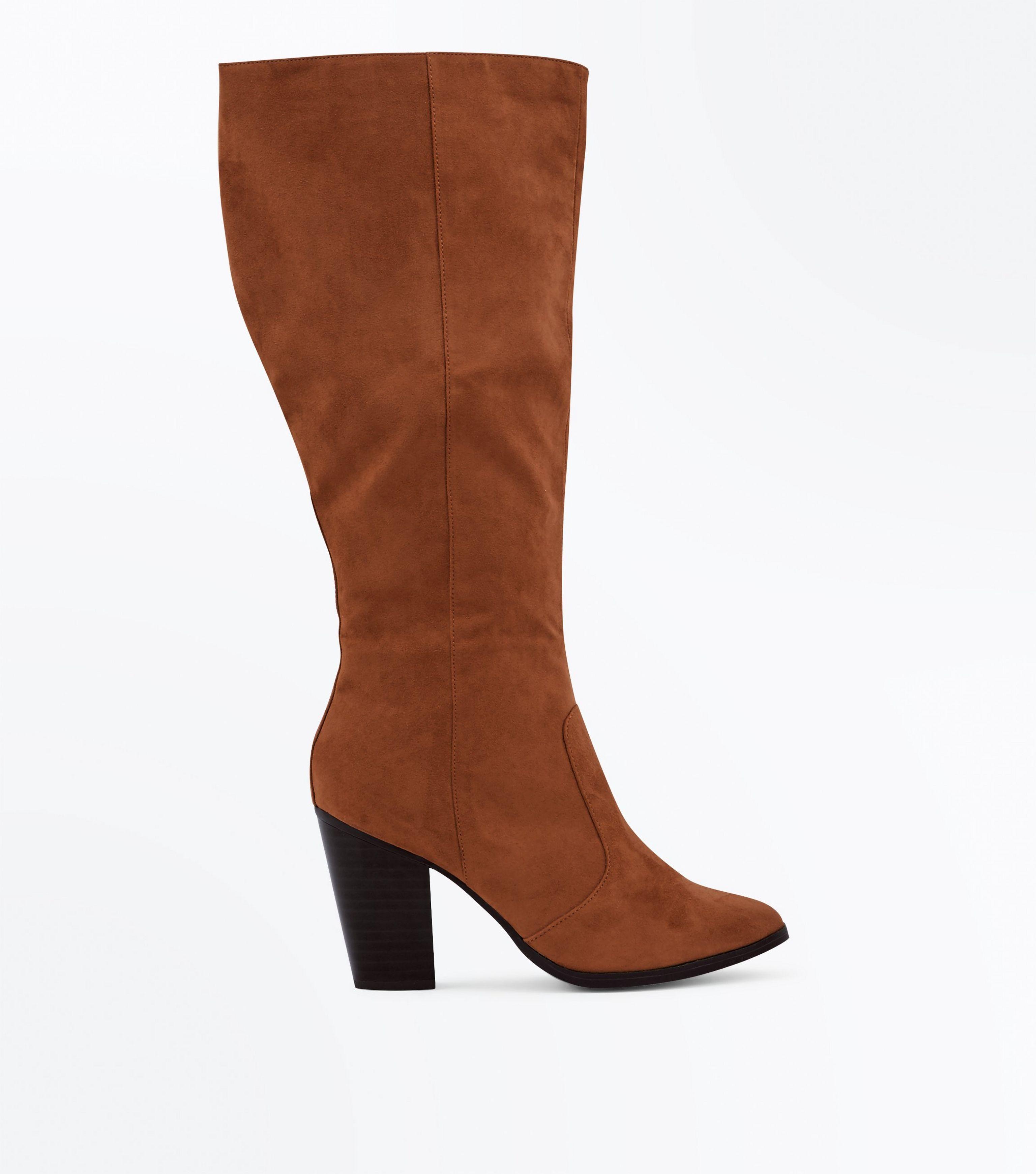 new look tan knee high boots