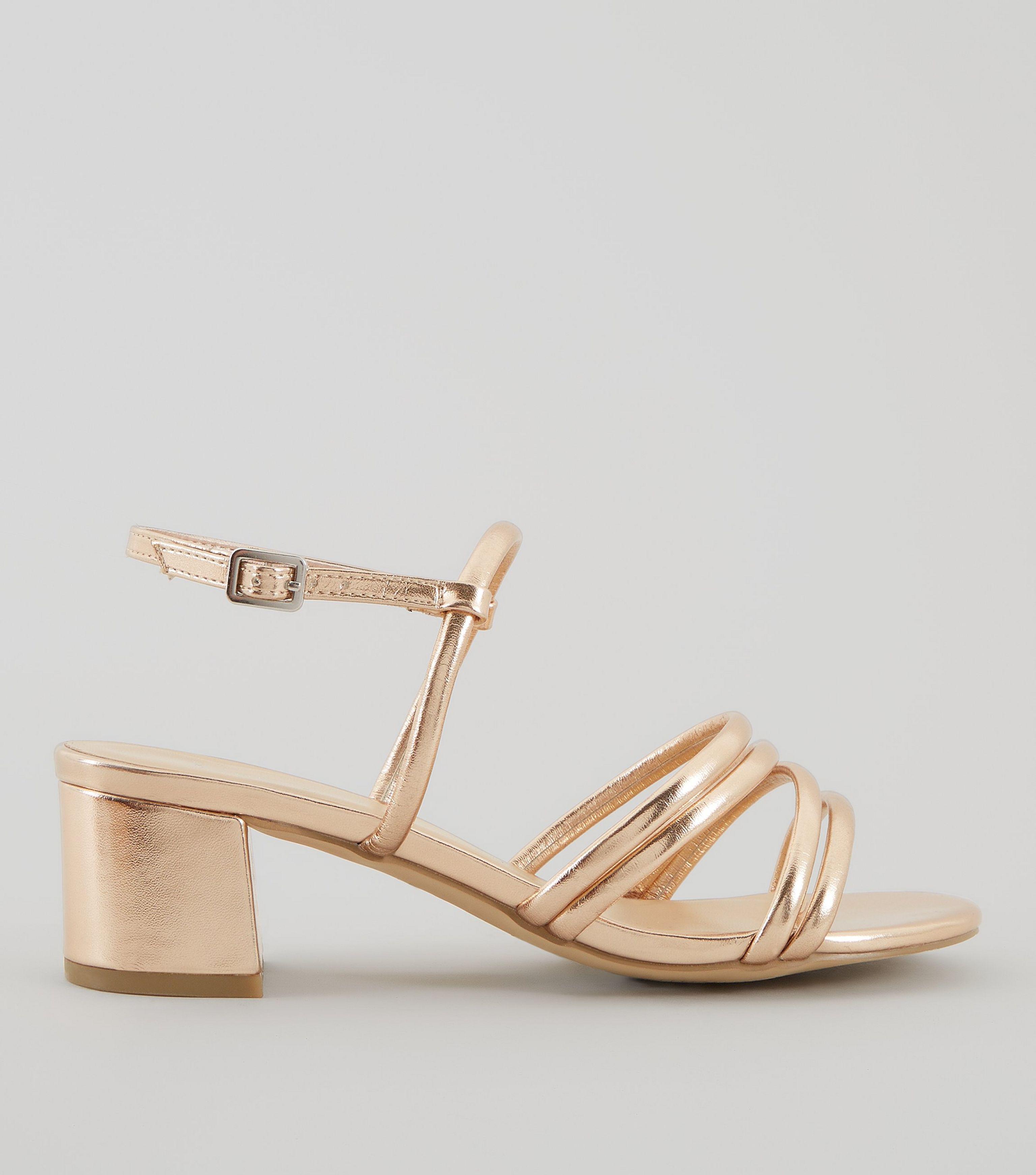Buy > new look gold heeled sandals > in stock