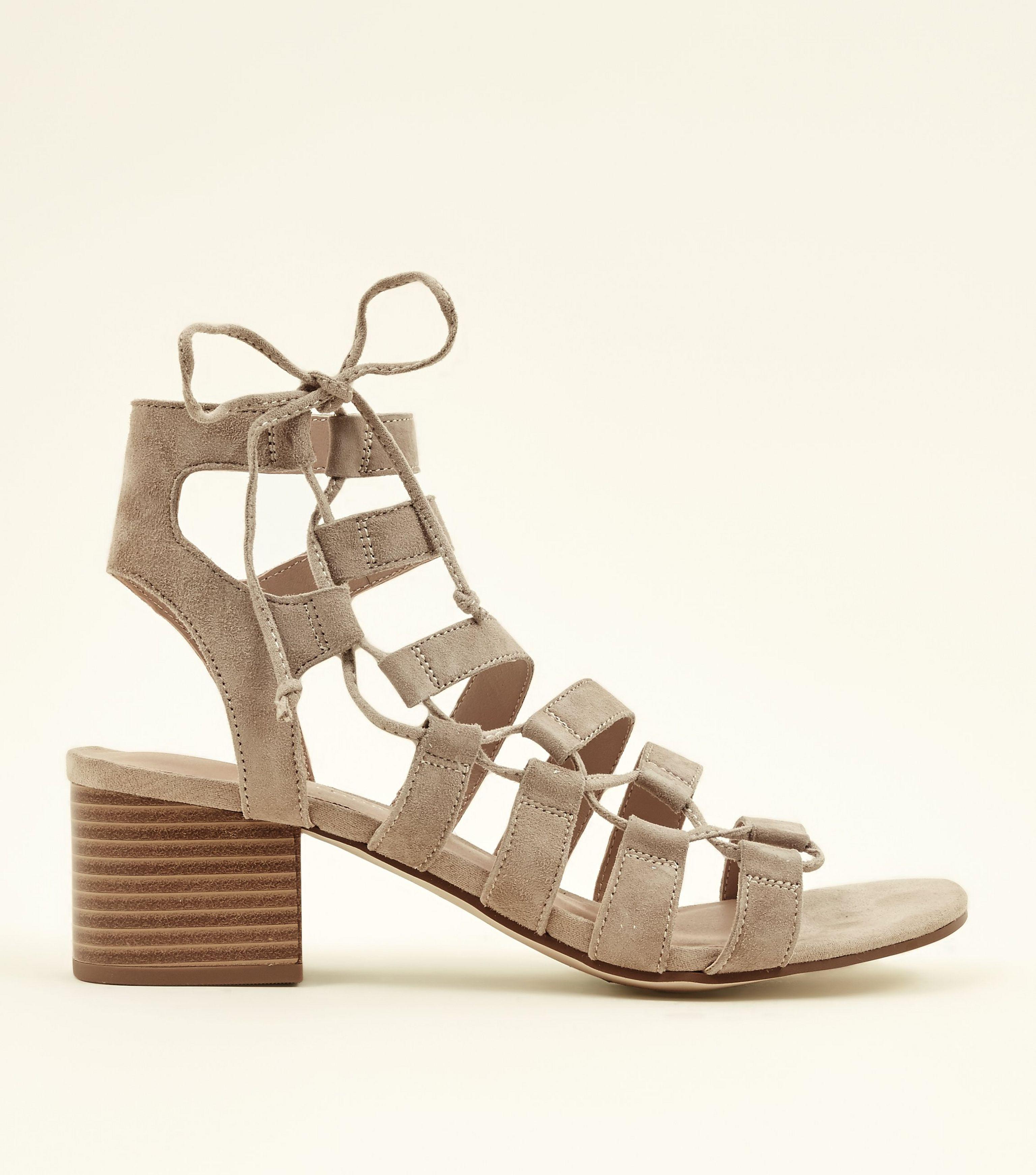 new look lace up sandals