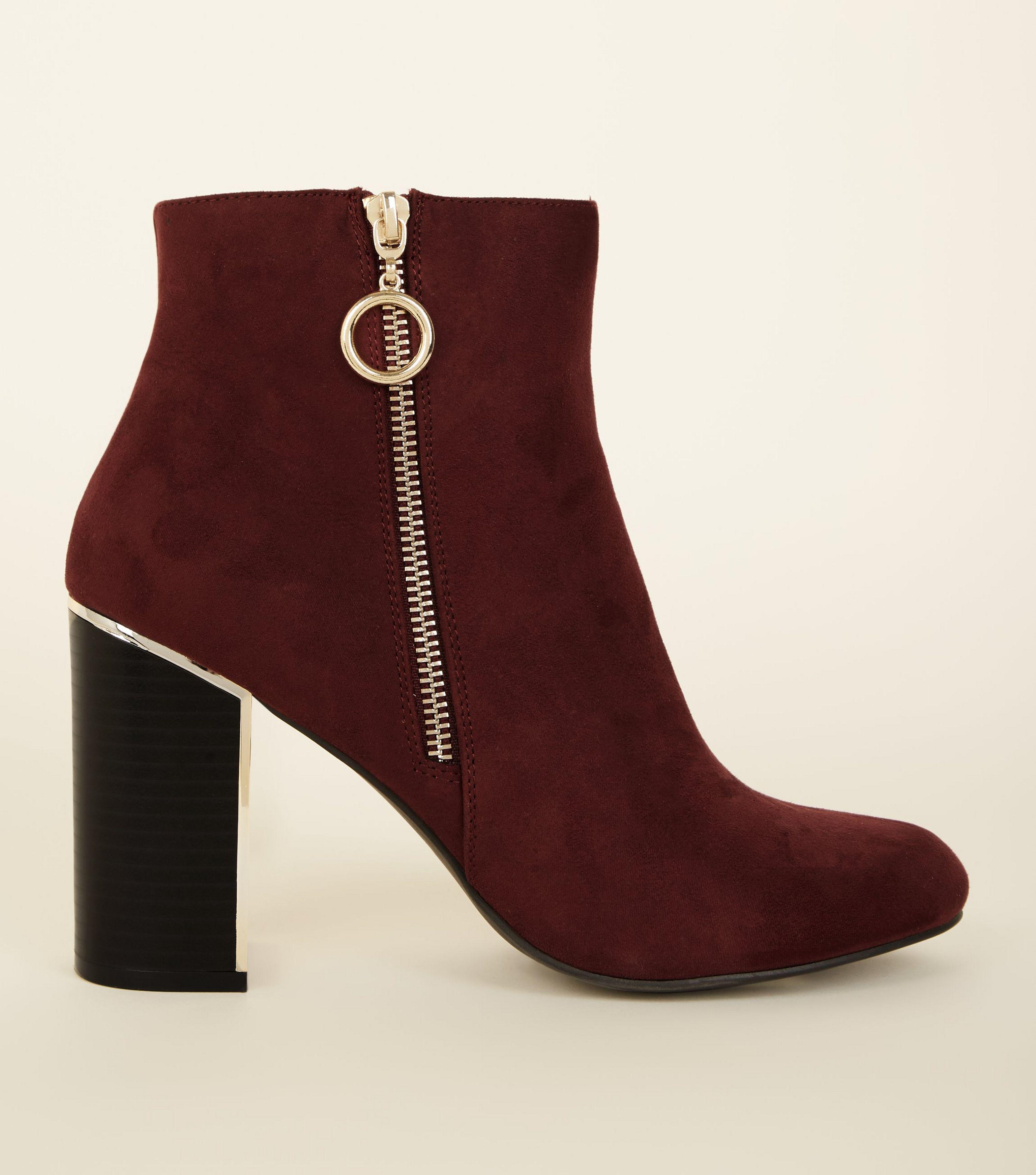 deep red boots