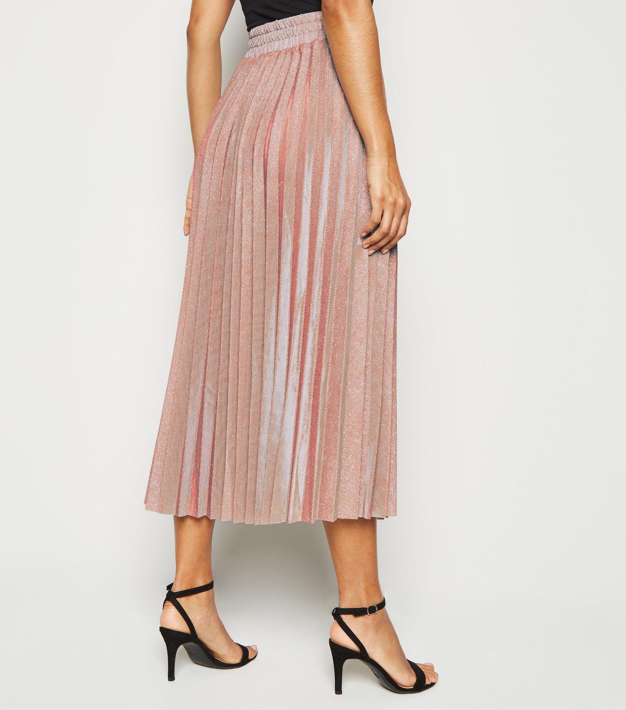 petite glitter midi skirt