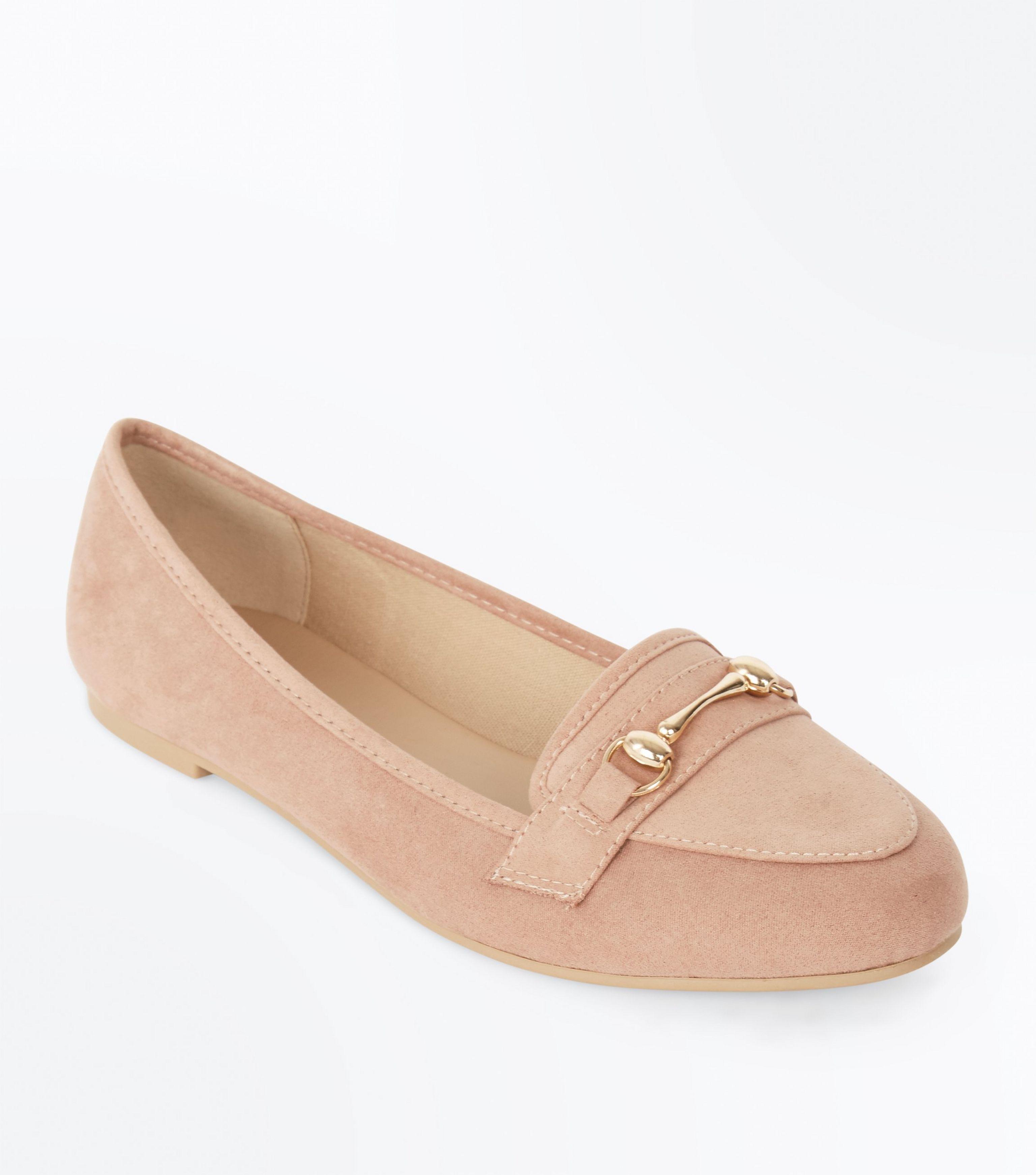 new look pink loafers