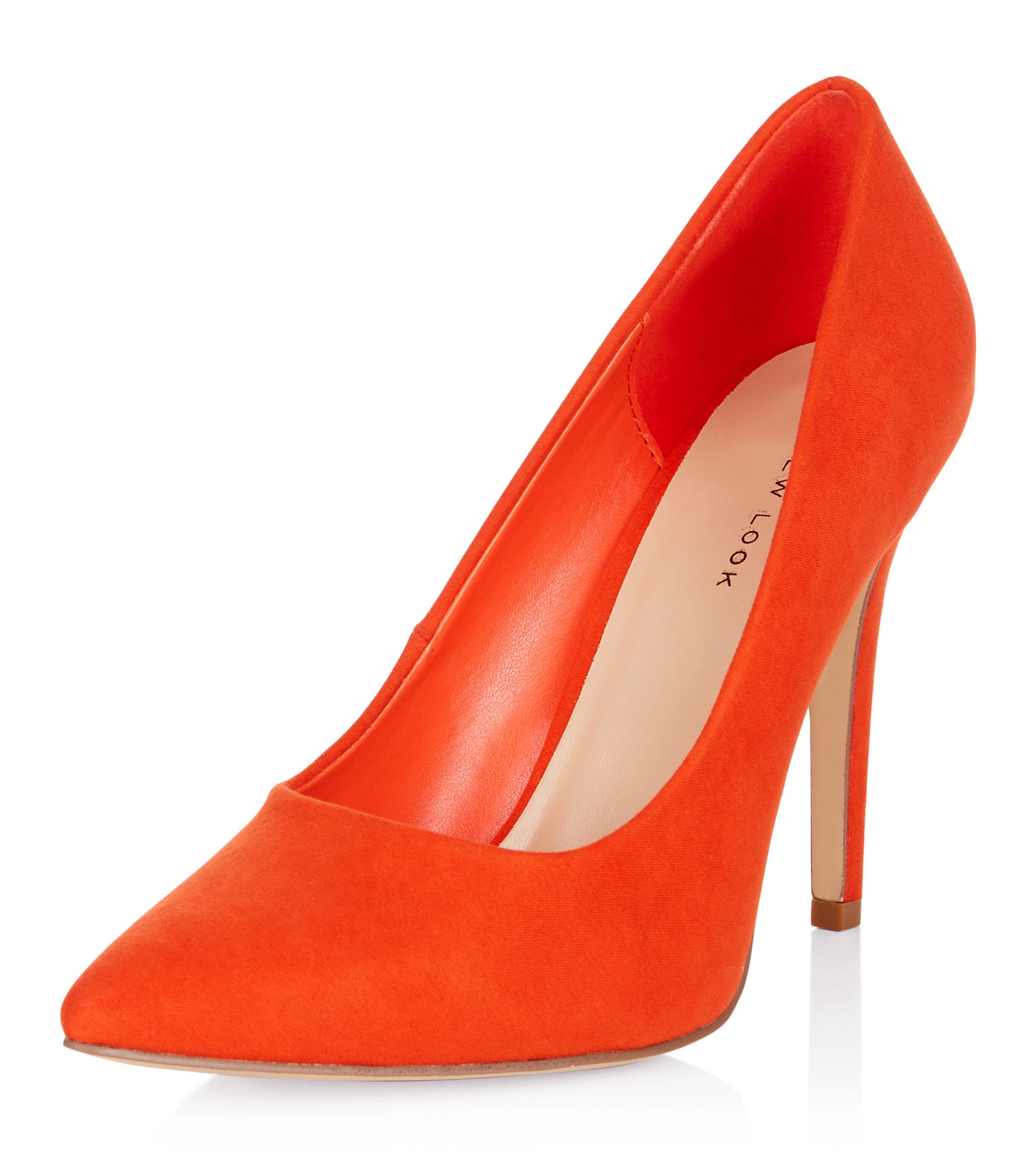 new look orange shoes
