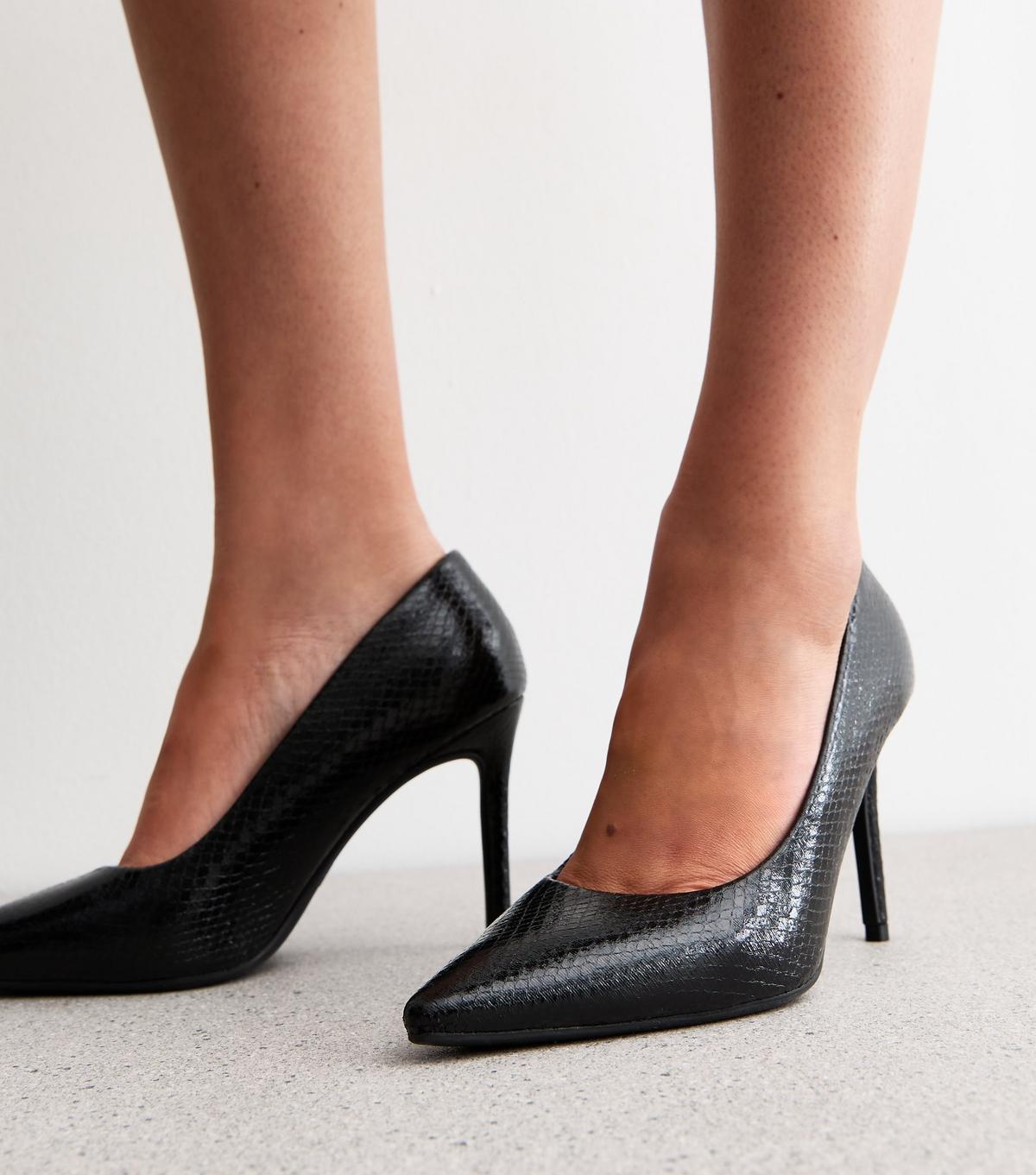 Snake print court heels best sale
