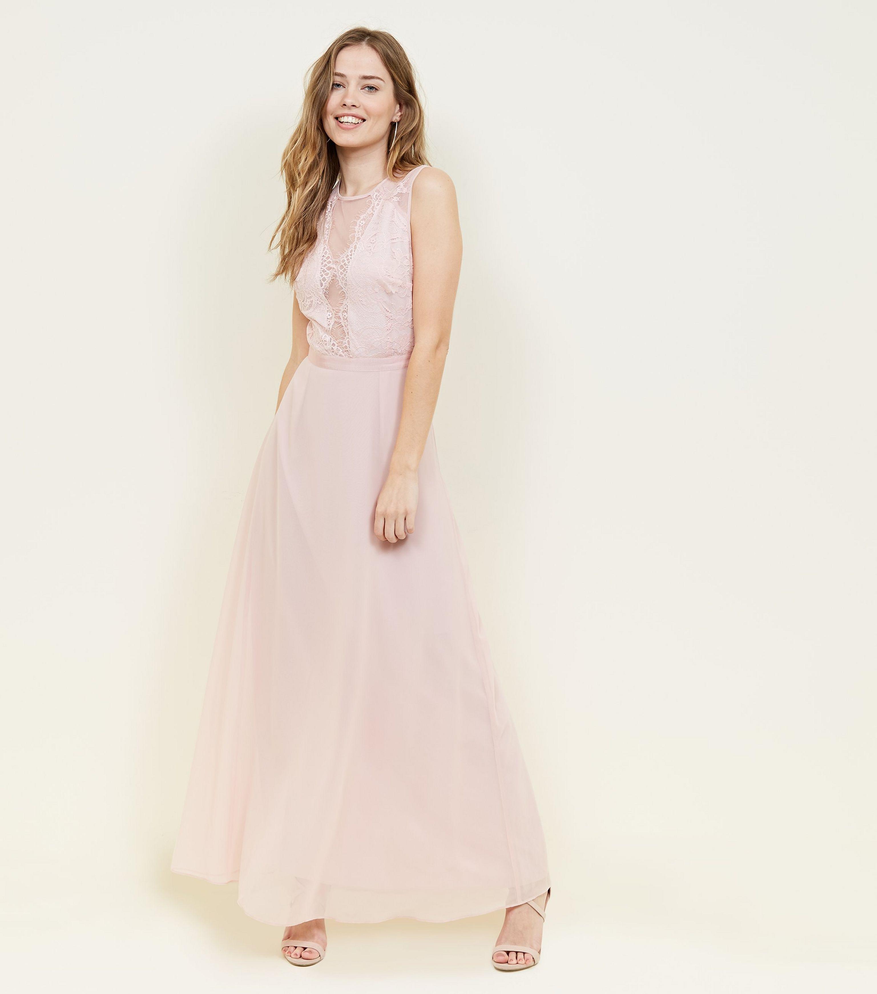 new look pink maxi dress