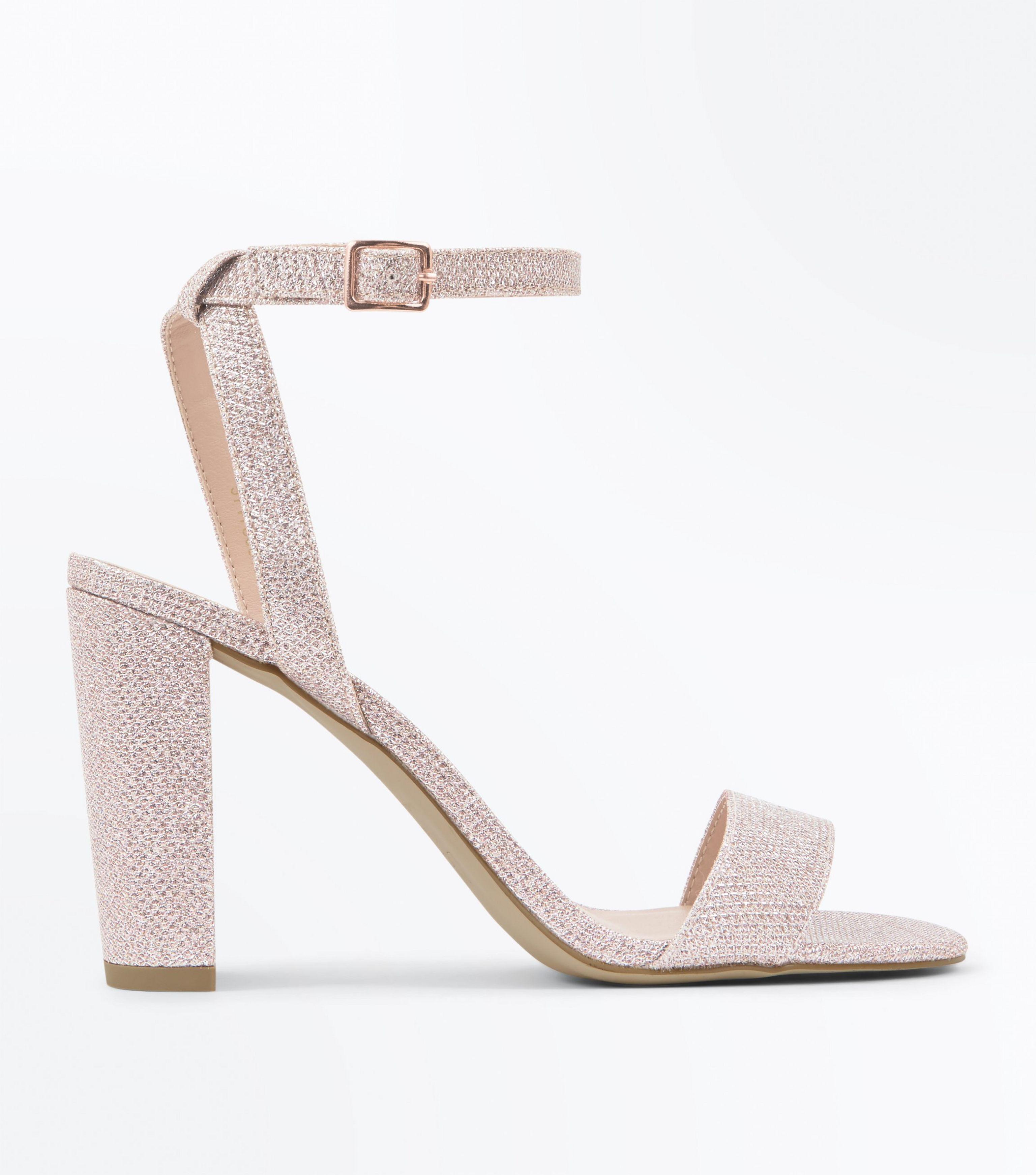 new look rose gold sandals