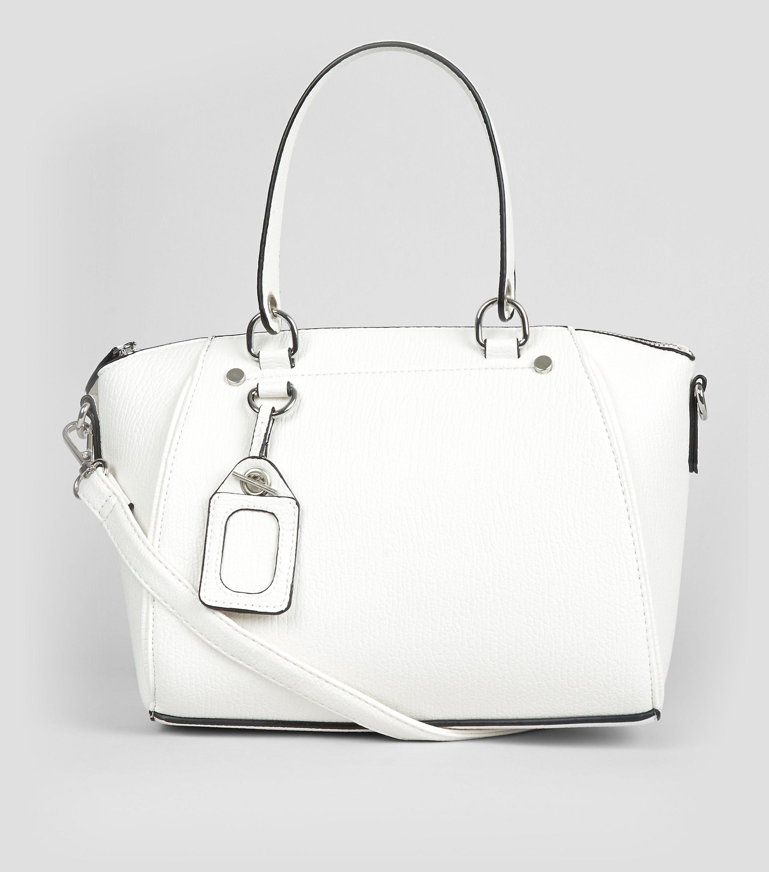 white handbag new look