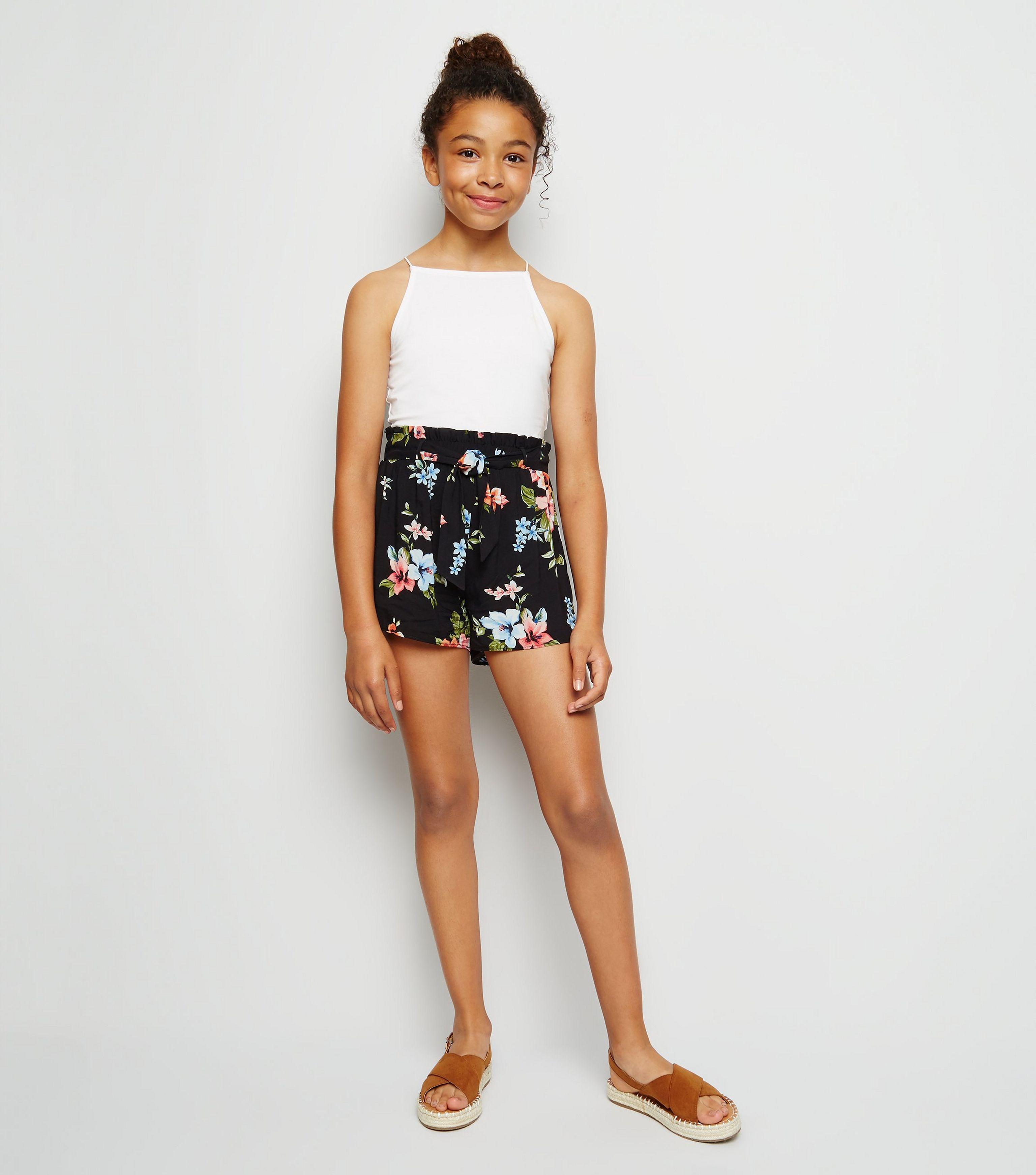 girls paperbag shorts