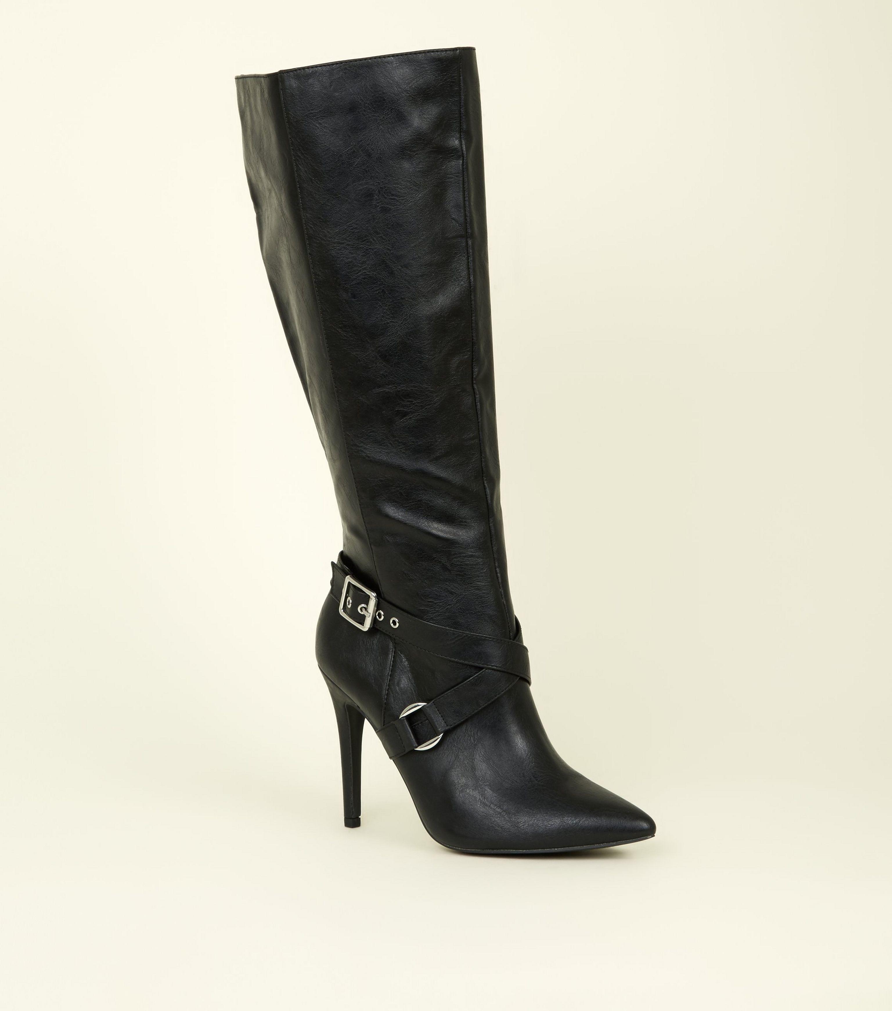 stiletto boots knee high