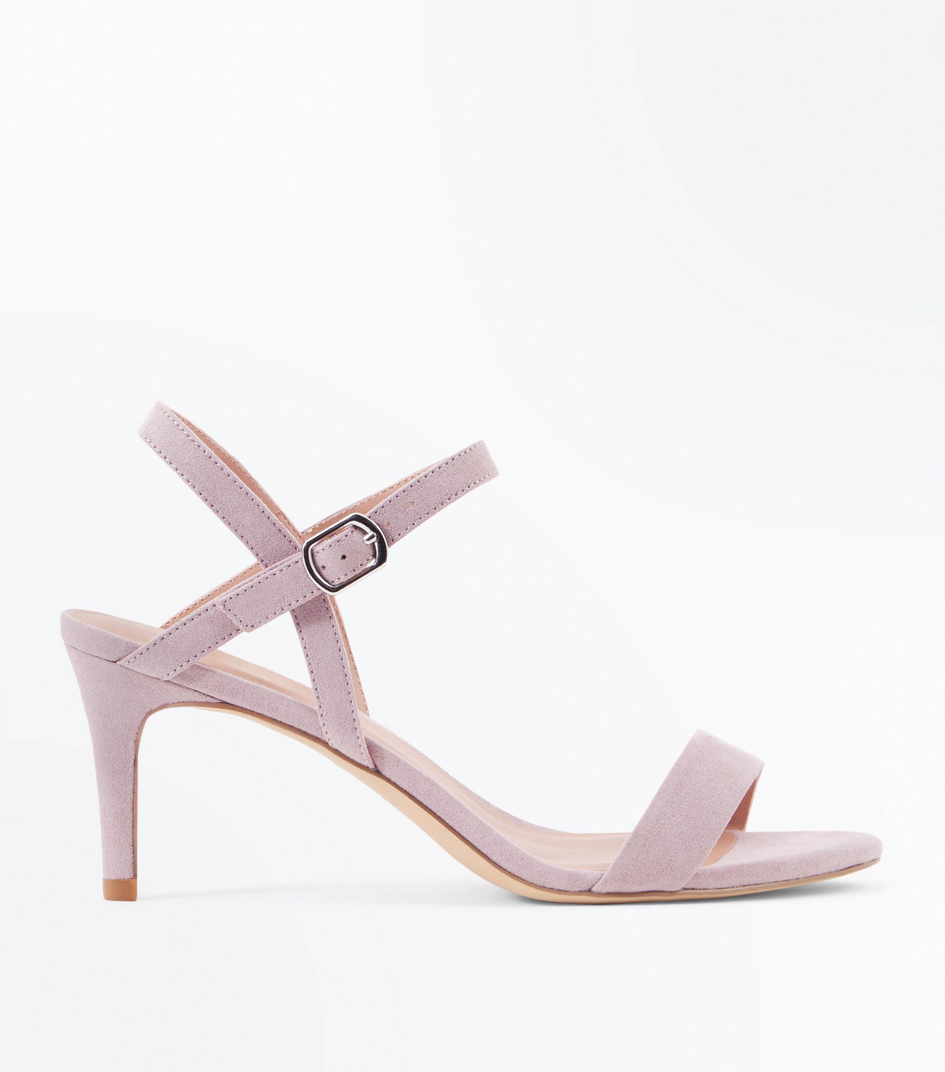 lilac low heel sandals