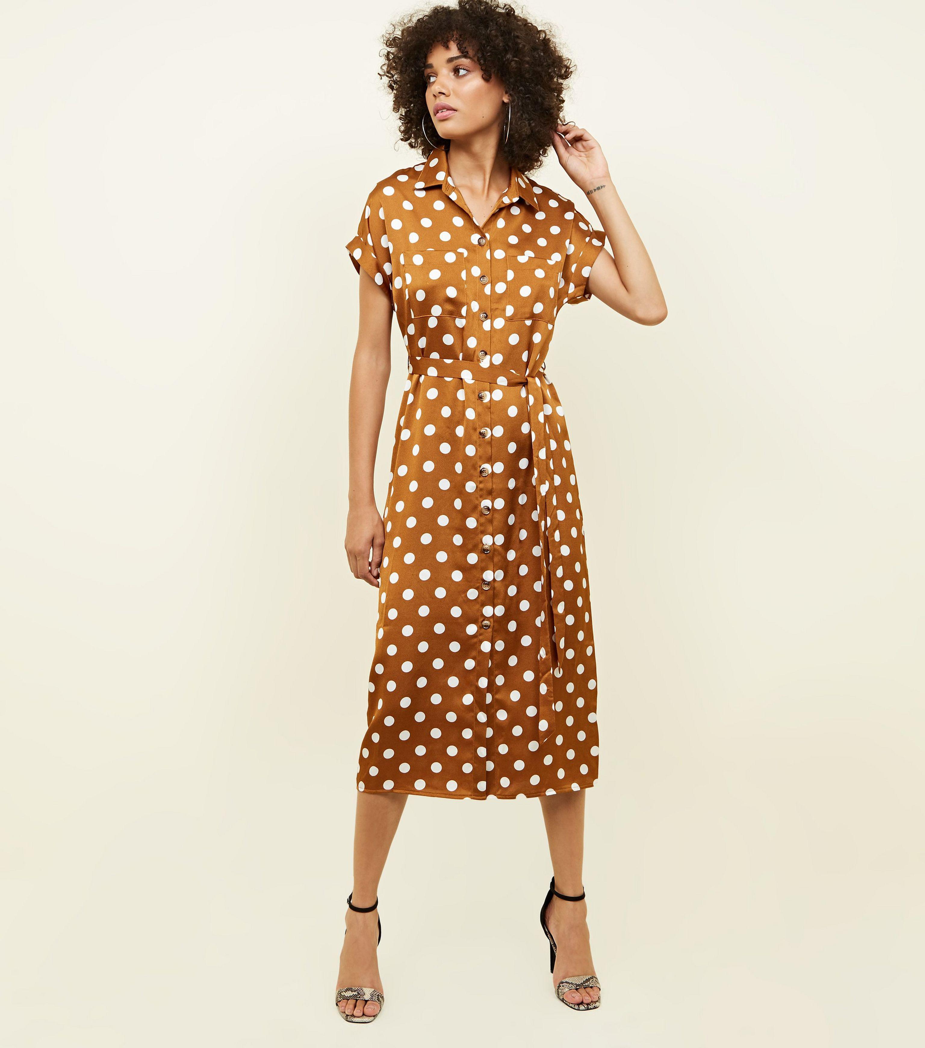 orange spot dress