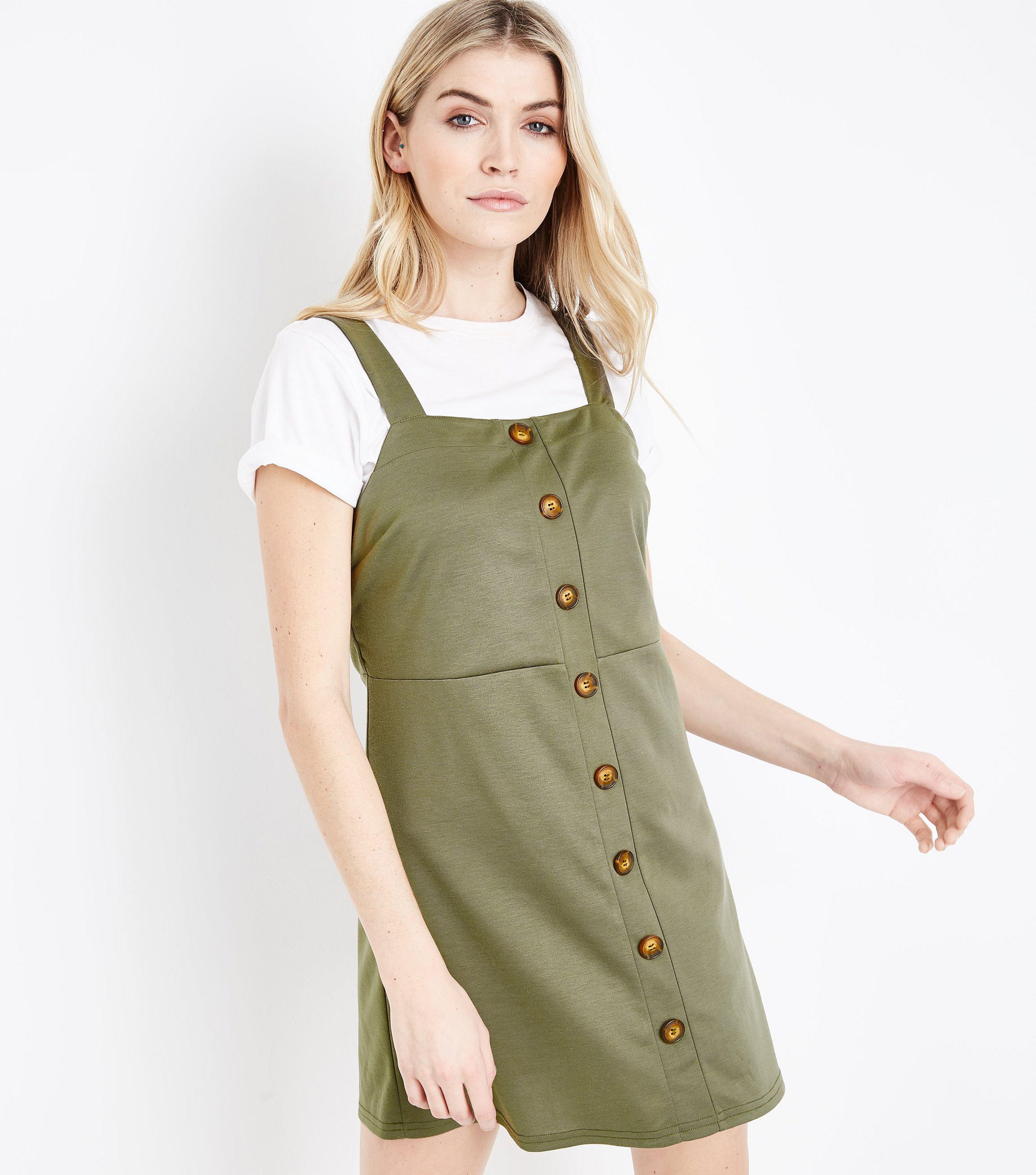 new look yellow pinafore