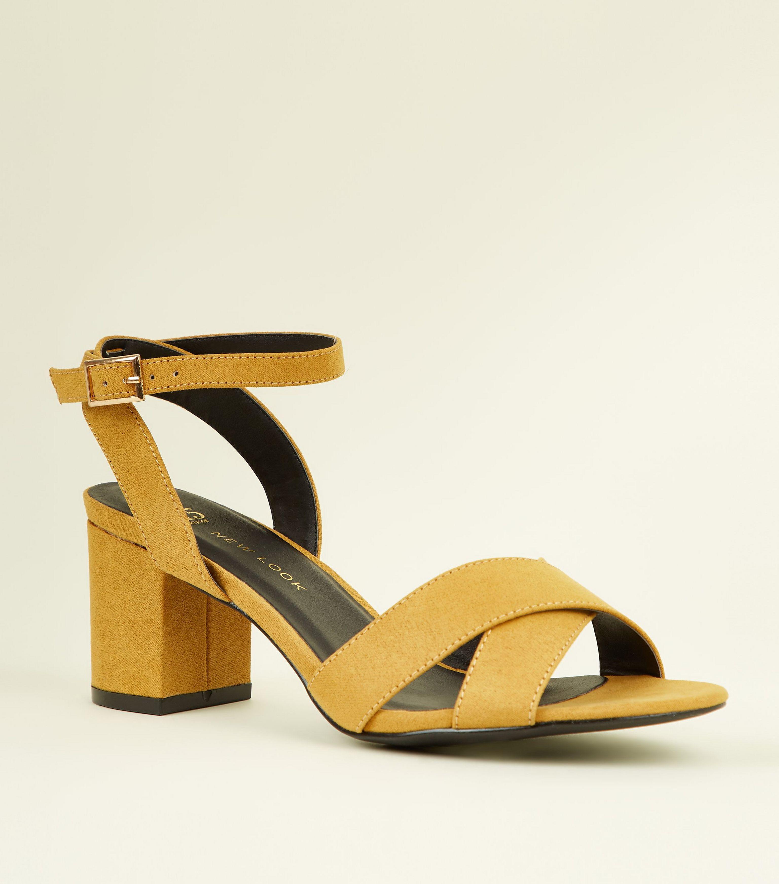 mustard heels new look