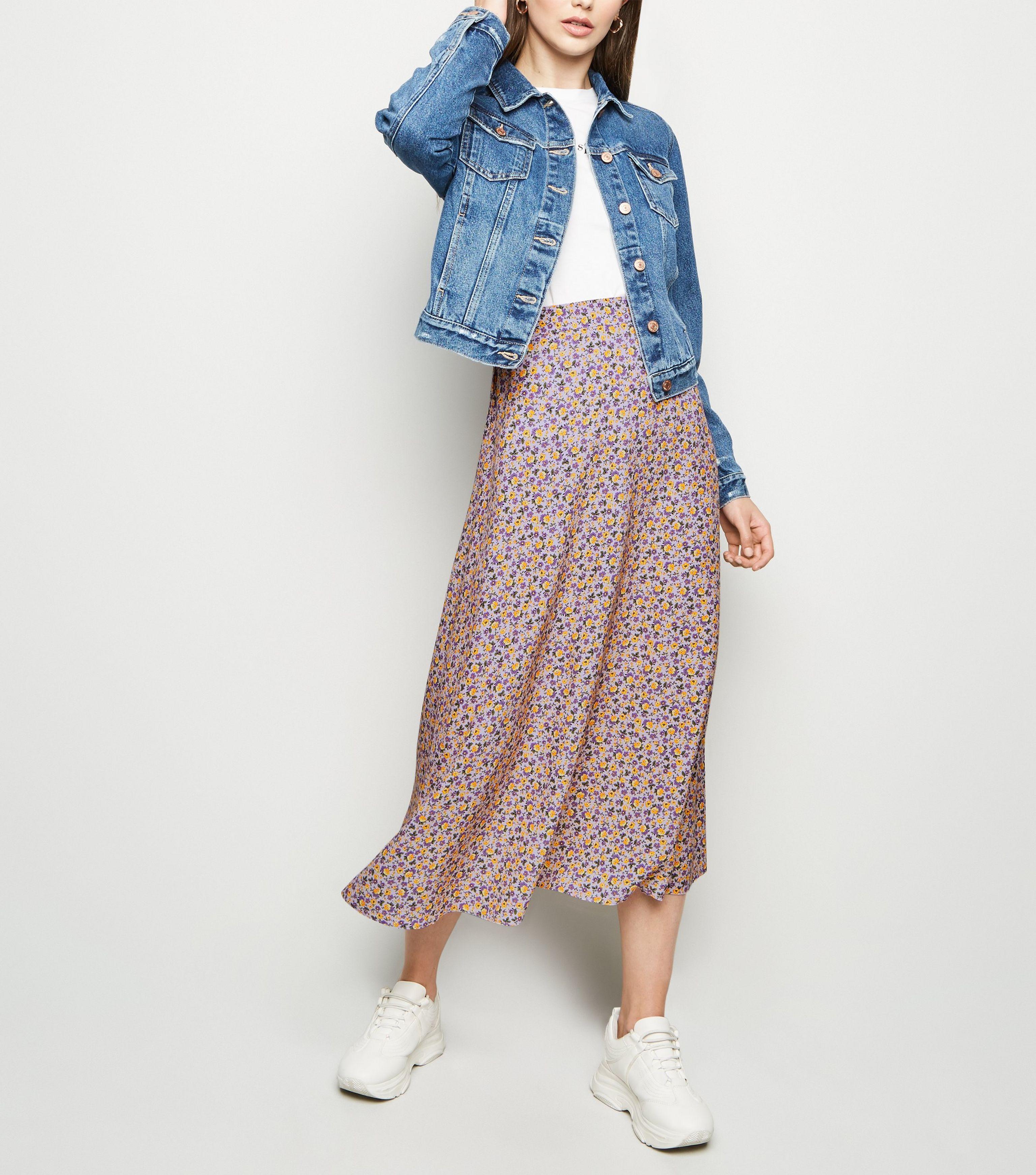 new look pink midi skirt