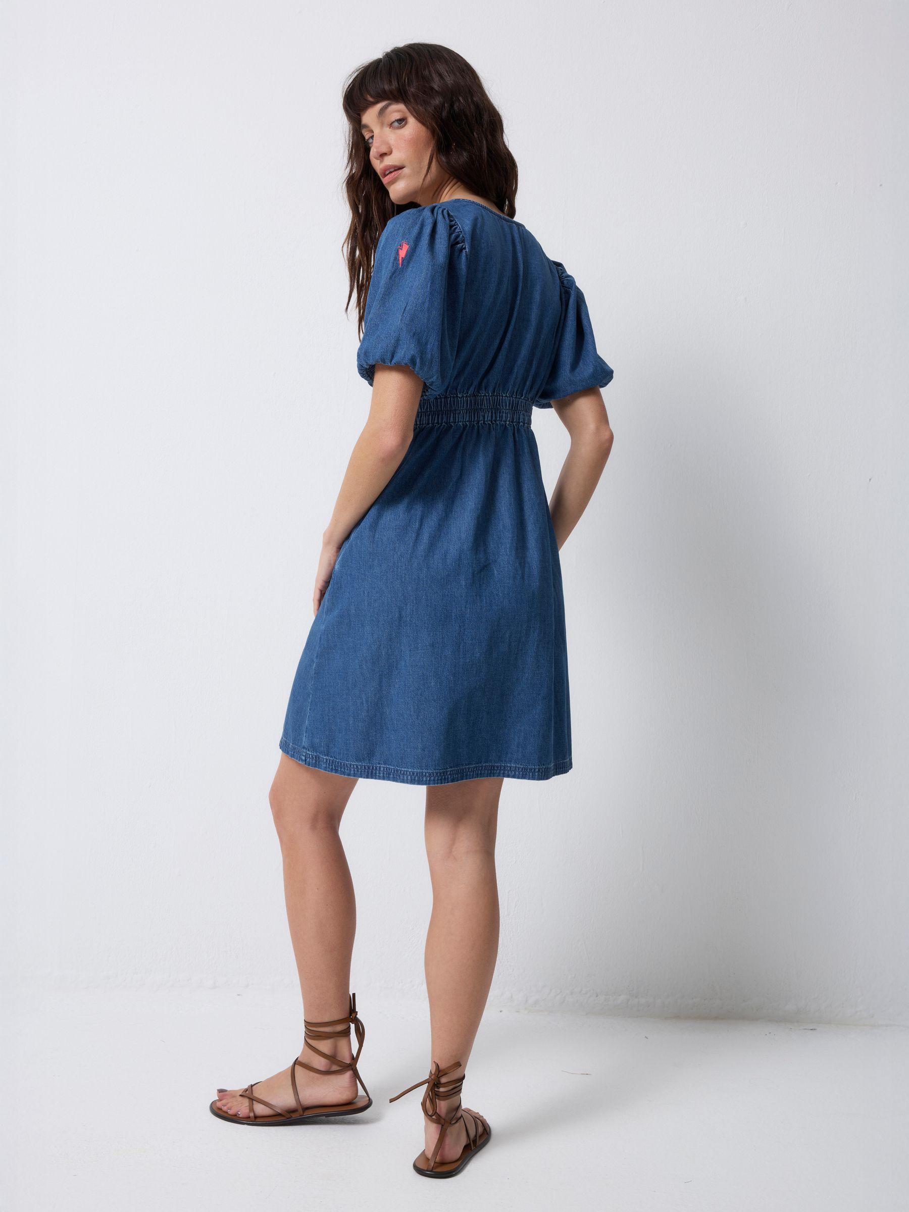 sims 4 denim dress Blue Mini with Pleated Skirt – FINESSE Color:RASPBERRY-COTGAUZE vz:suede Available in XS Amanda Holden wows in