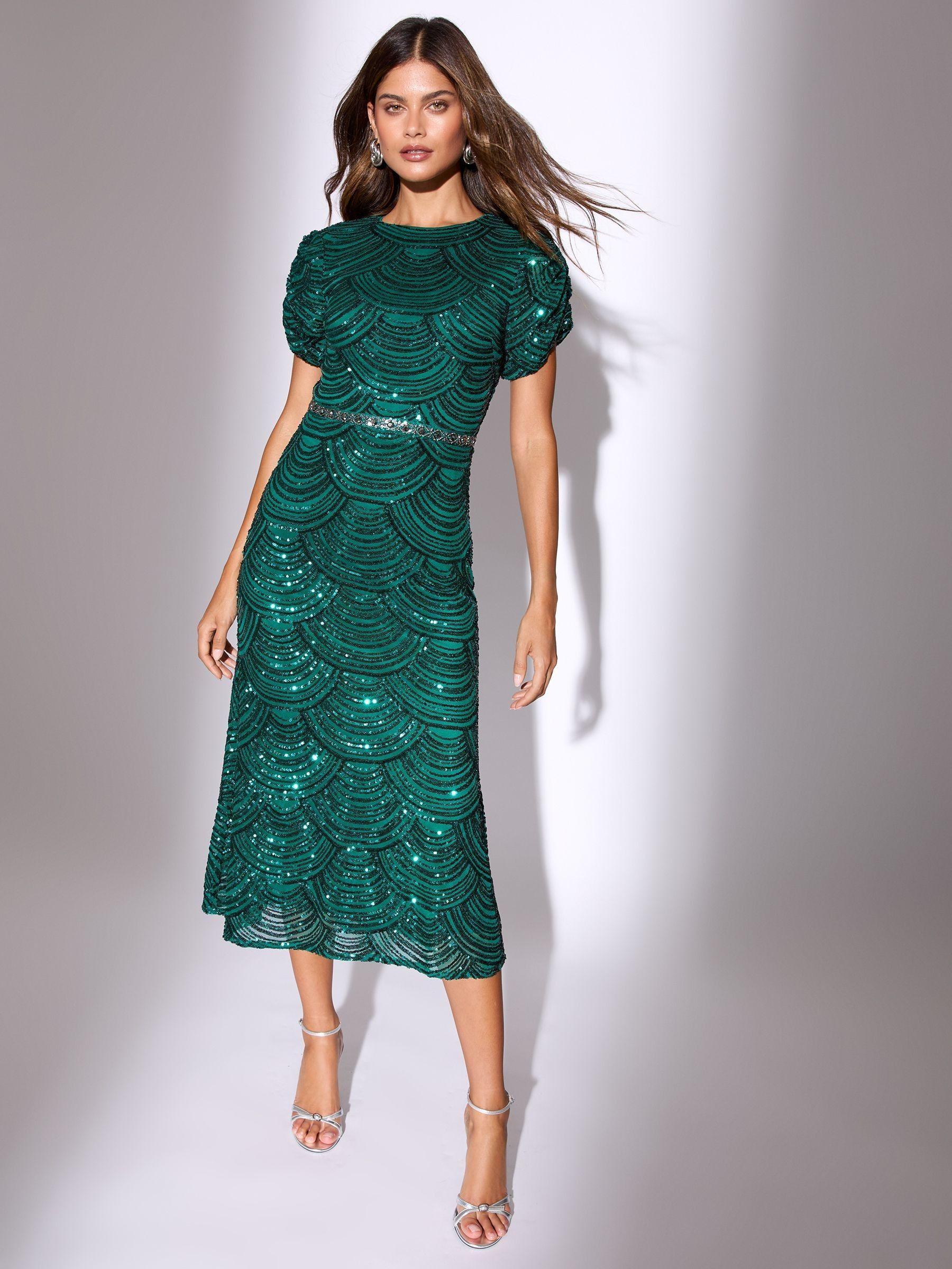 green emerald velvet dress Rent Lipsy Sage Halter Lace Dress