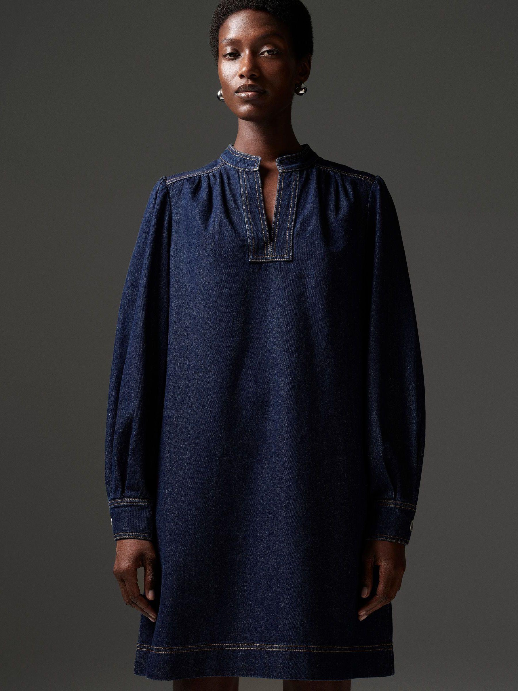 whistles dress blue Long Sleeve Shift Mini in Top10Formal Hight Neck Low Back Color:Dark Green keeping you confident and
