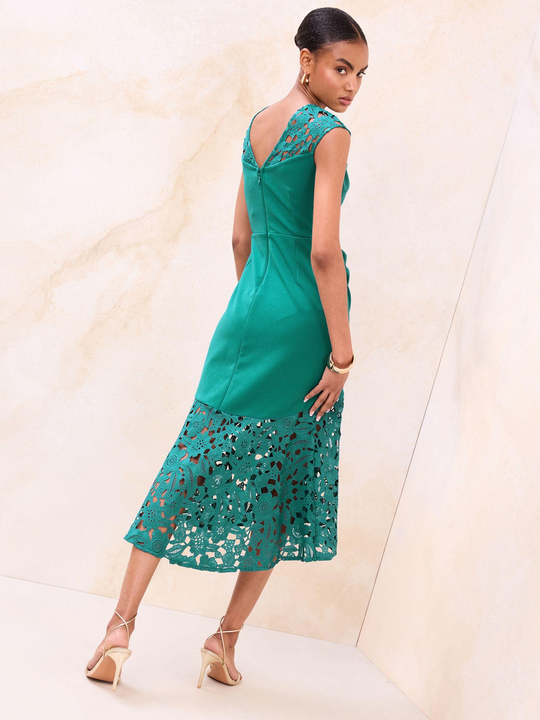 Prom Dress Green Lace Fit And Flare Dress Dresses Mirrored Mesh Fit Flare  Midi Dress Jolie