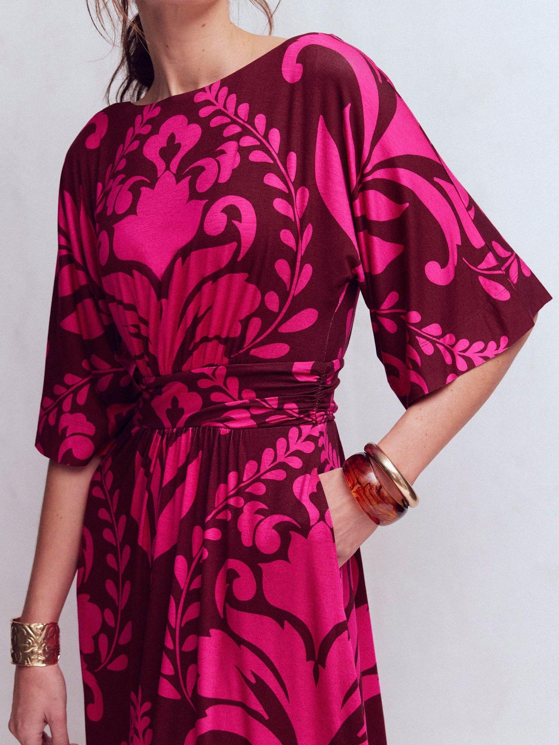 kimono jersey dress Boden Imelda in Red YGroup_rebecca_buttersoft_midi_dress