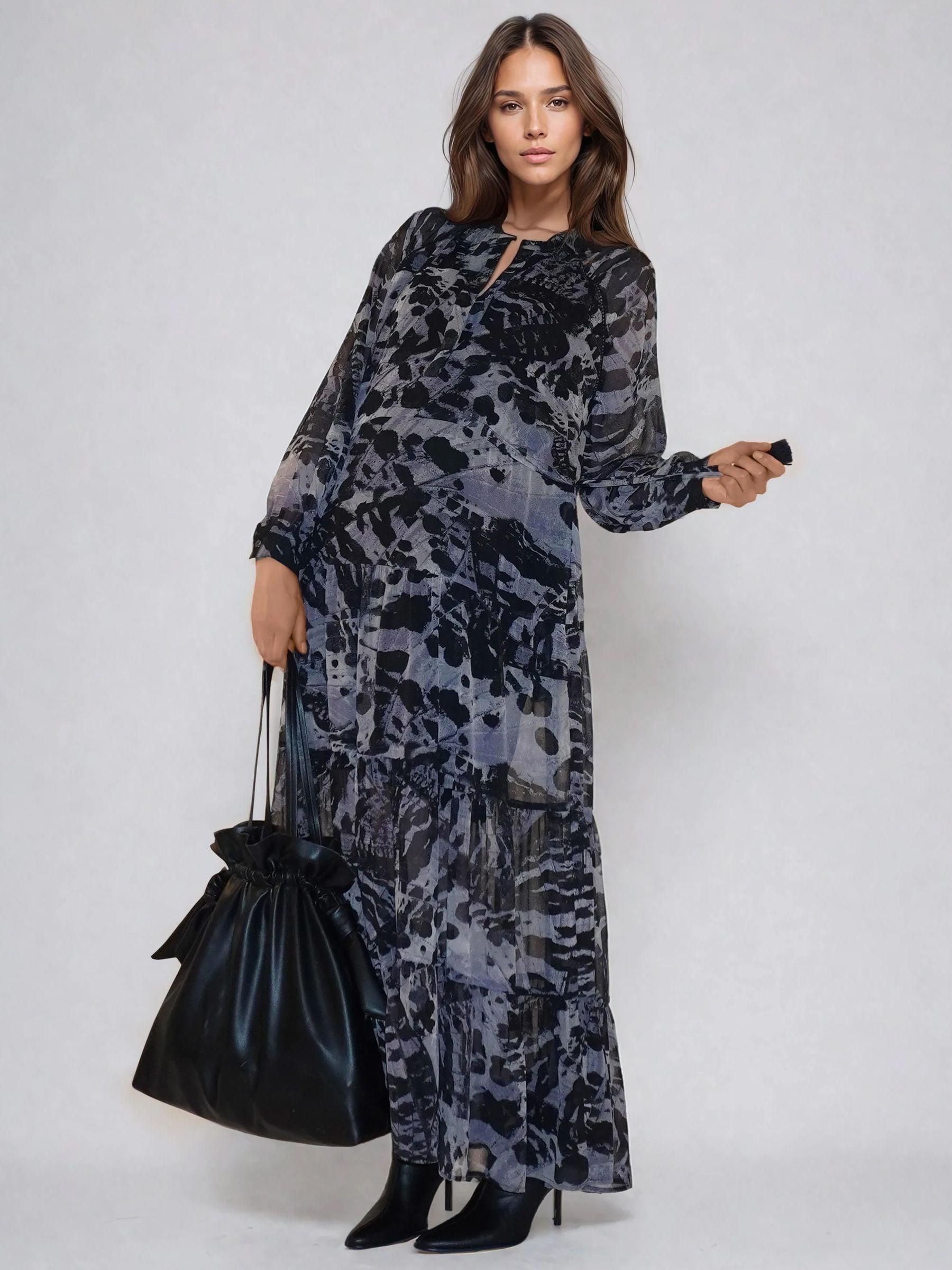 Religion Loose Zoe Maxi Dress in Gray | Lyst