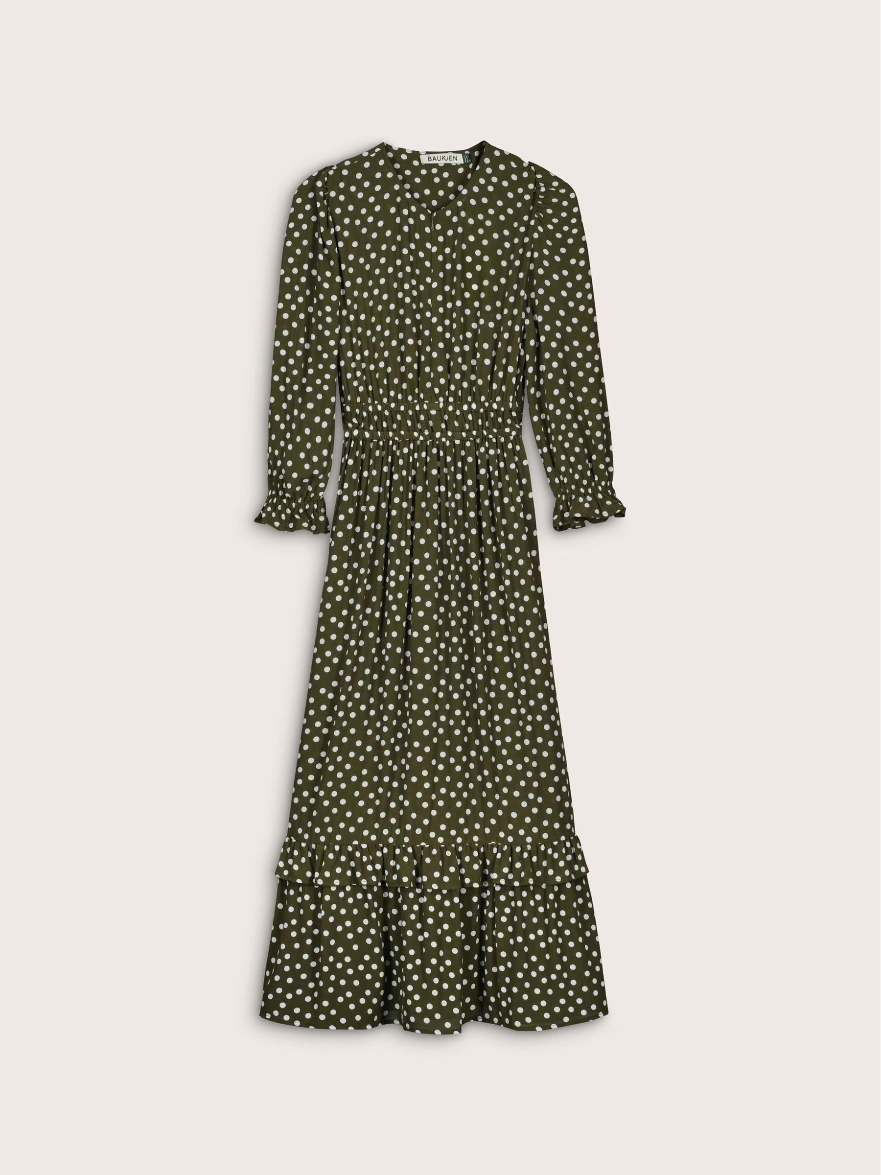 baukjen green dress Annmarie Sleeveless Printed Dress - Green Woodblock Floral main image 1