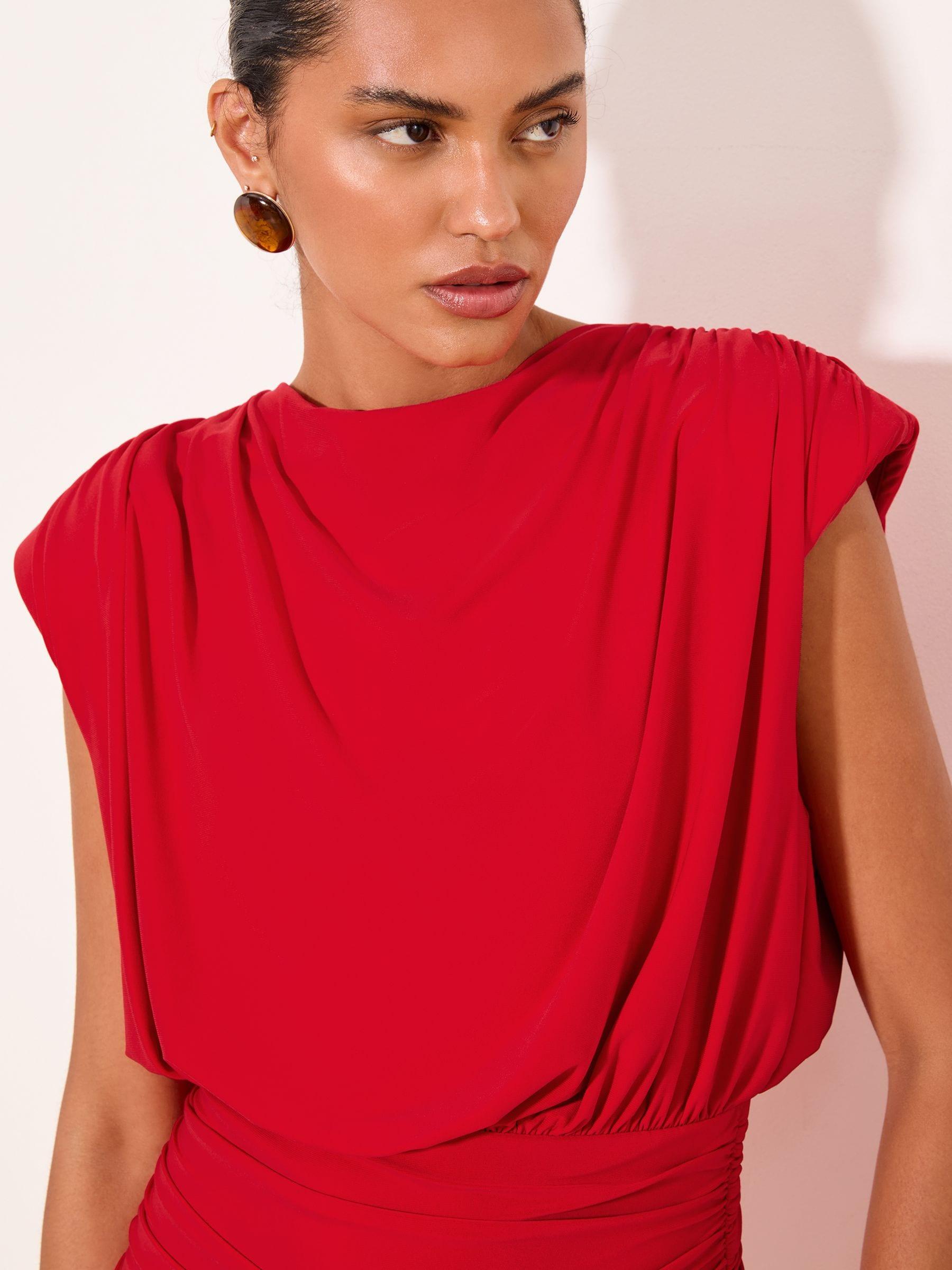 lipsy cowl neck maxi dress in red Lipsy London Lipsy Cowl Neck Maxi Dress In Red Milani Red Backless Cowl Neck Fishtail Maxi Dress Club L London UK