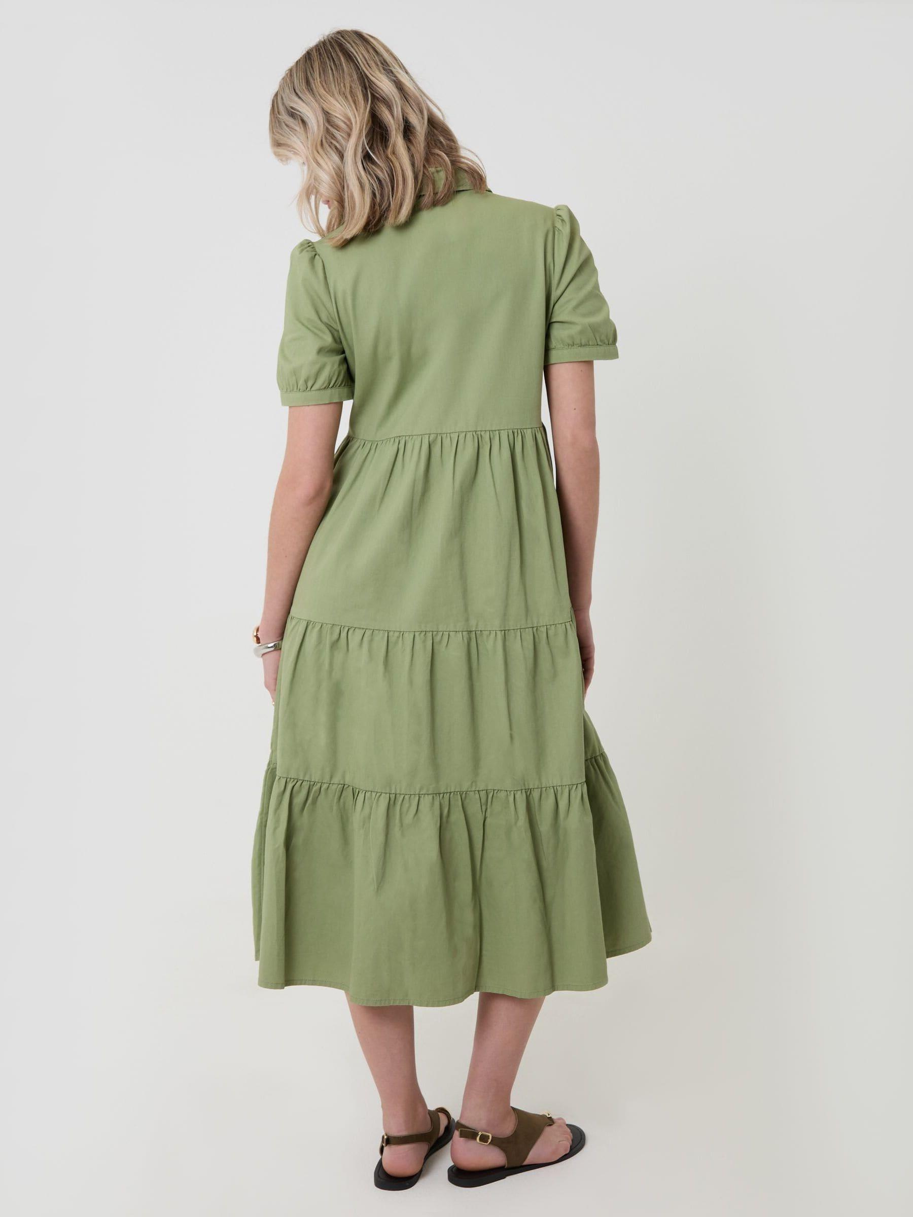green denim shirt dress Homenesgenics Fall Dresses for Women Plus Size Womens Denim Dress Jean Solid Color Button Short Sleeved Lapel Casual Belt Pocket Shirt Dress Shift