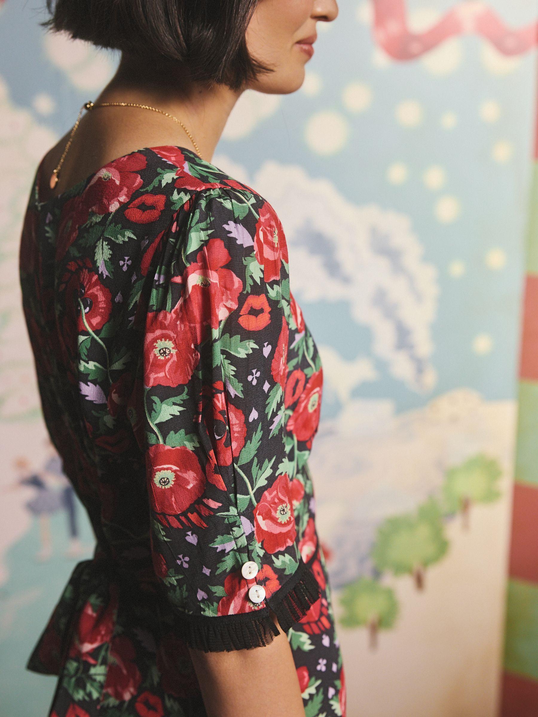 Cath Kidston Tea Dress in Black | Lyst