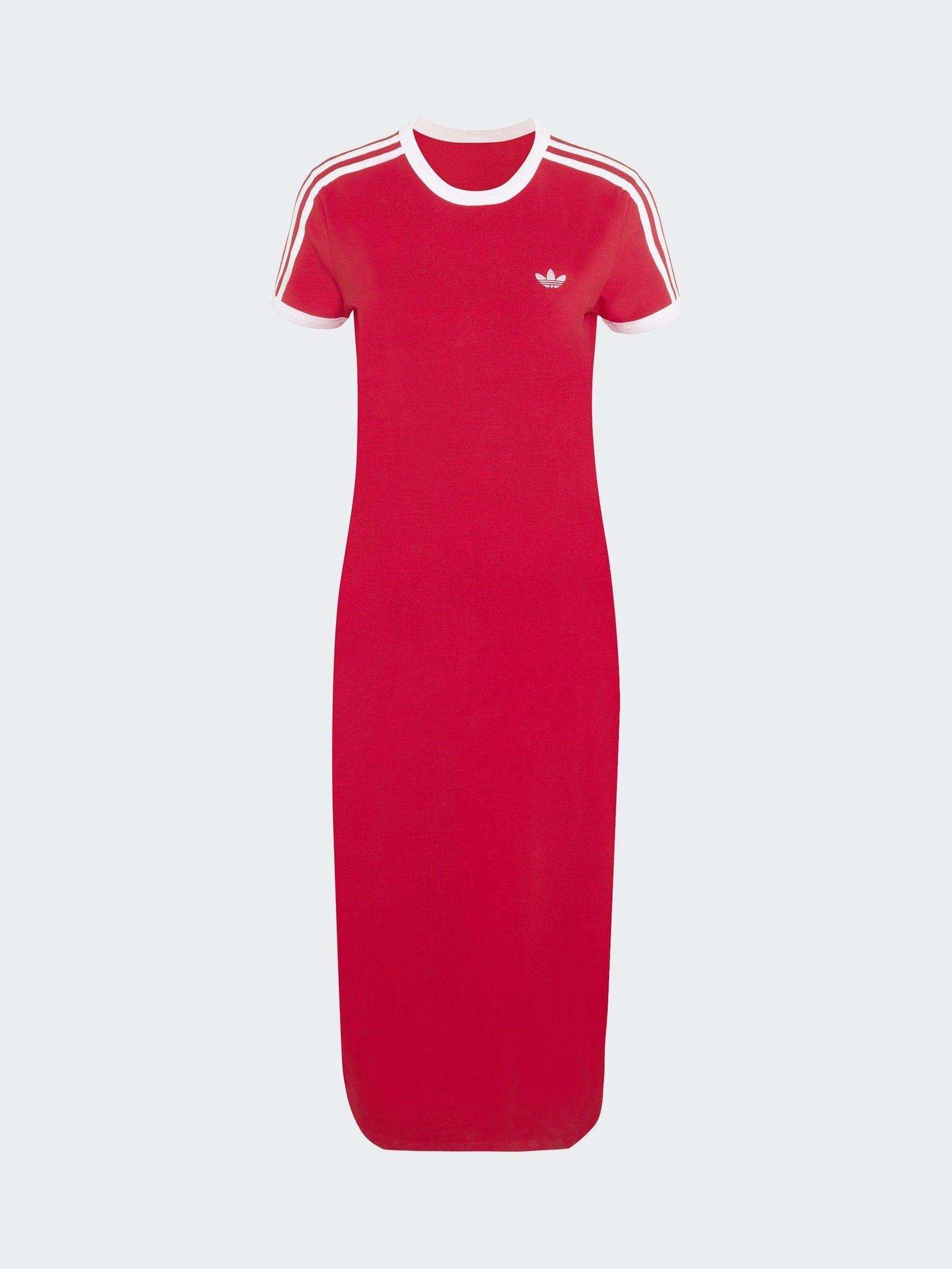 strapless open back dress ADIDAS ORIGINALS Women's Red Mini Dress with Balloon Sleeves – Pavidas main image 0
