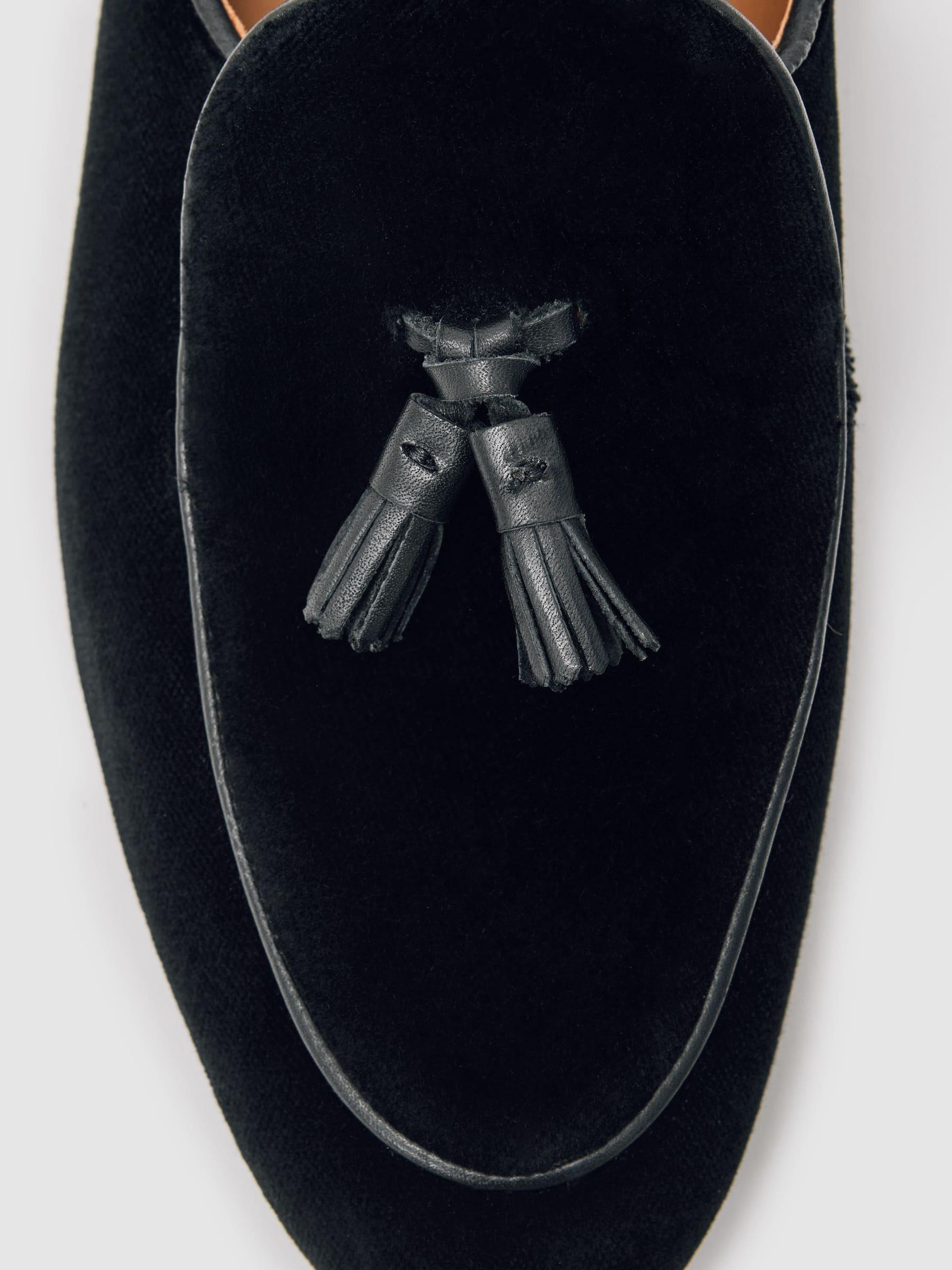Reiss men’s slip on velvet loafers Loafers For Men | Men main image 3