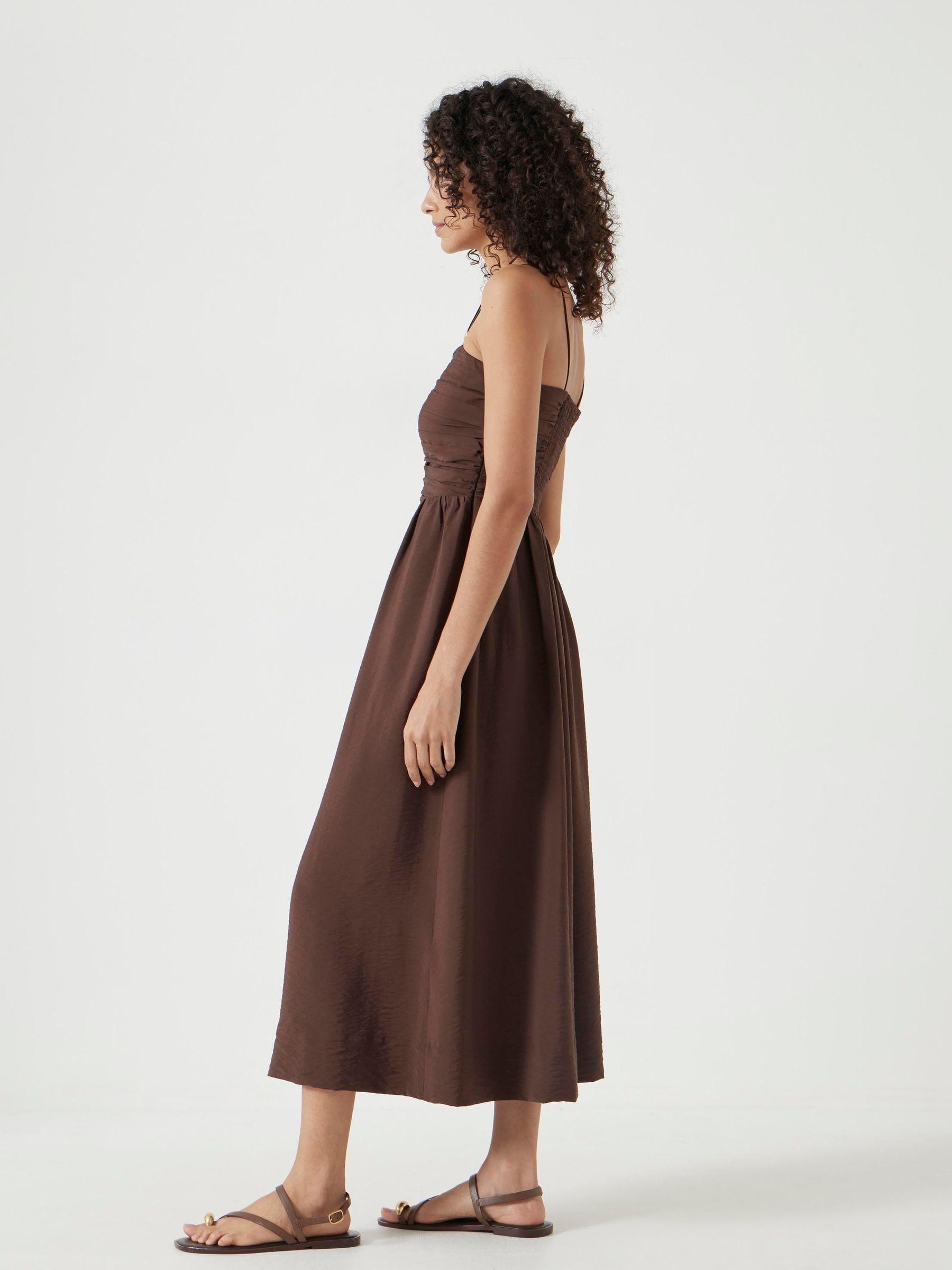 hush brown dress Muna Organic Turkish Cotton Women's Bathrobe Inject Green-Cream main image 0
