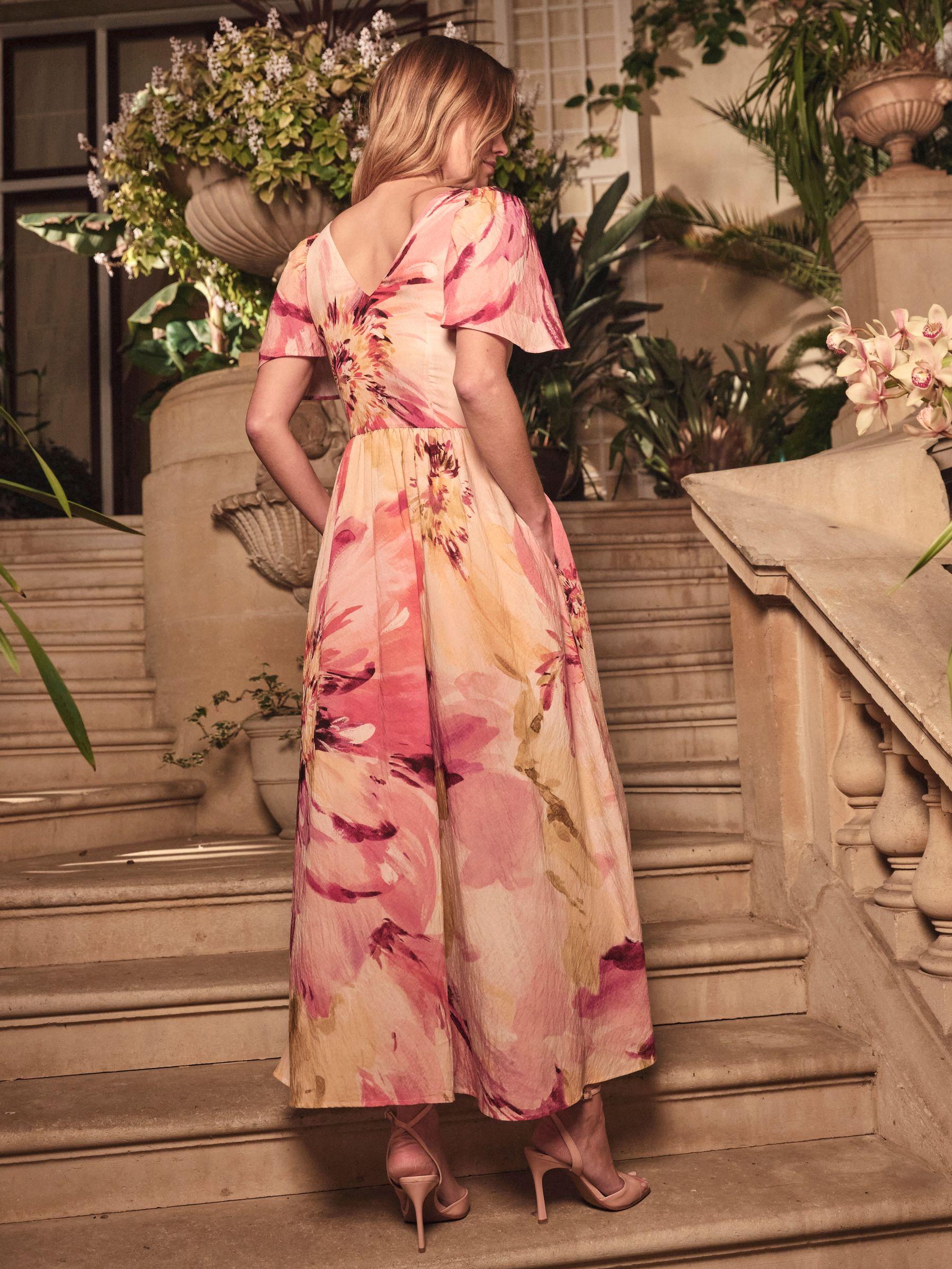 fat face brown dress FatFace Fatface Marlowe Midi in Plain Long Dresses Edikted Womens Cosmic Lacey Fabric:Silk