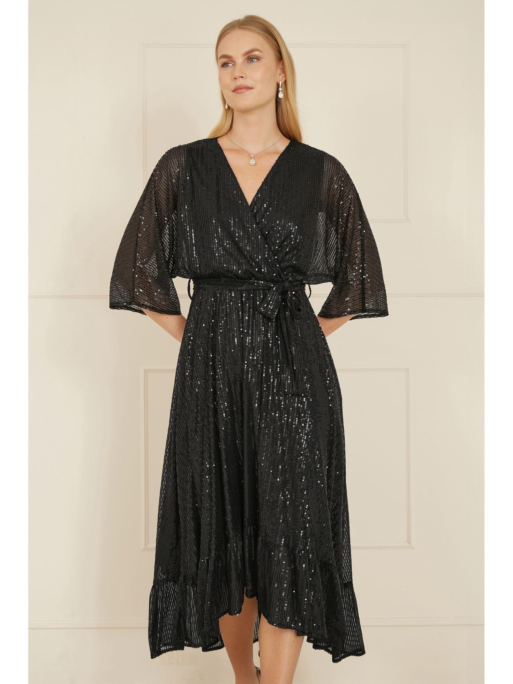 glitter kimono dress Gold Sequin One Shoulder Prom Gown – Runway Catalog